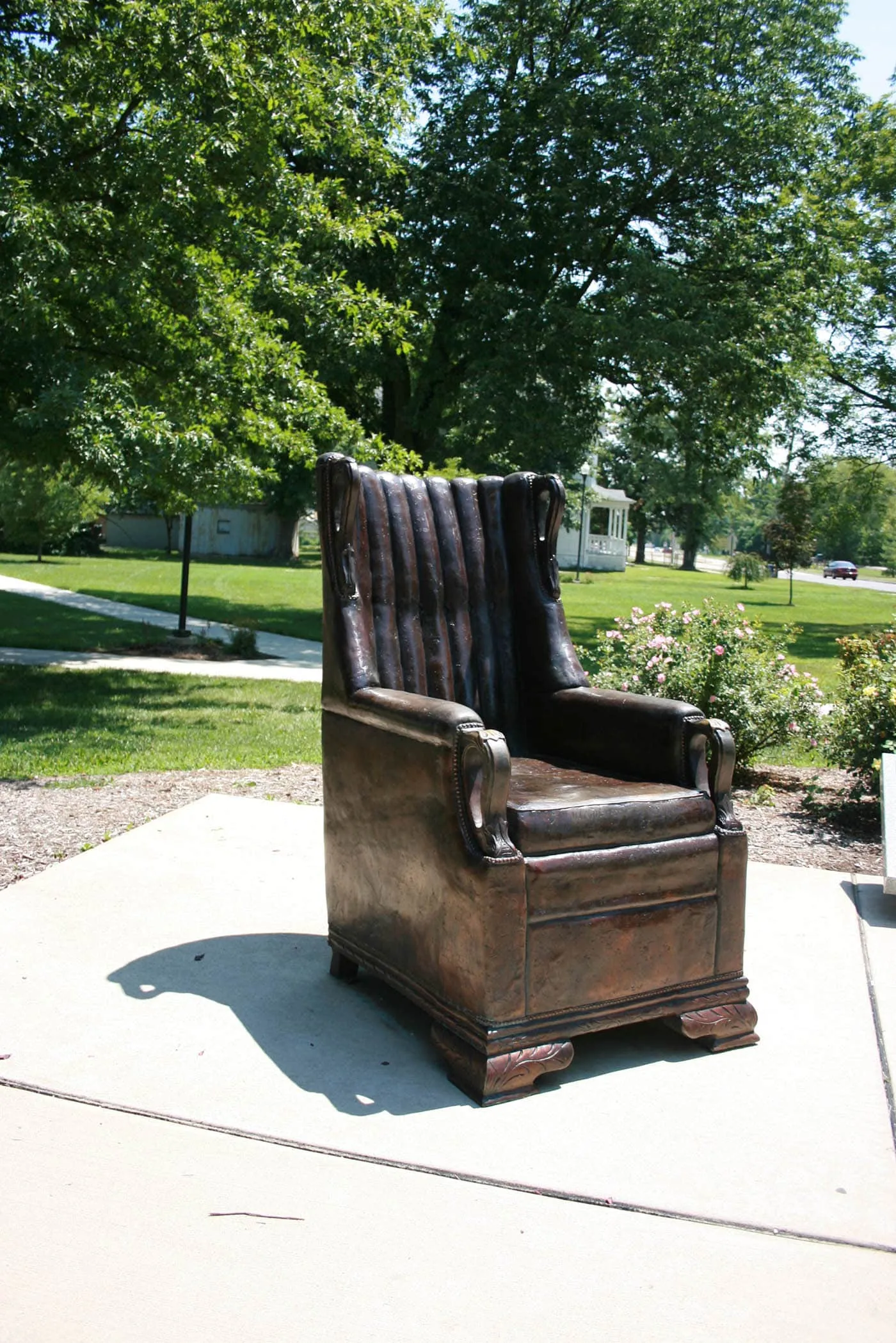 Replica of Robert Wadlow's chair in Alton, Illinois. Robert Wadlow was the World's Tallest Man.