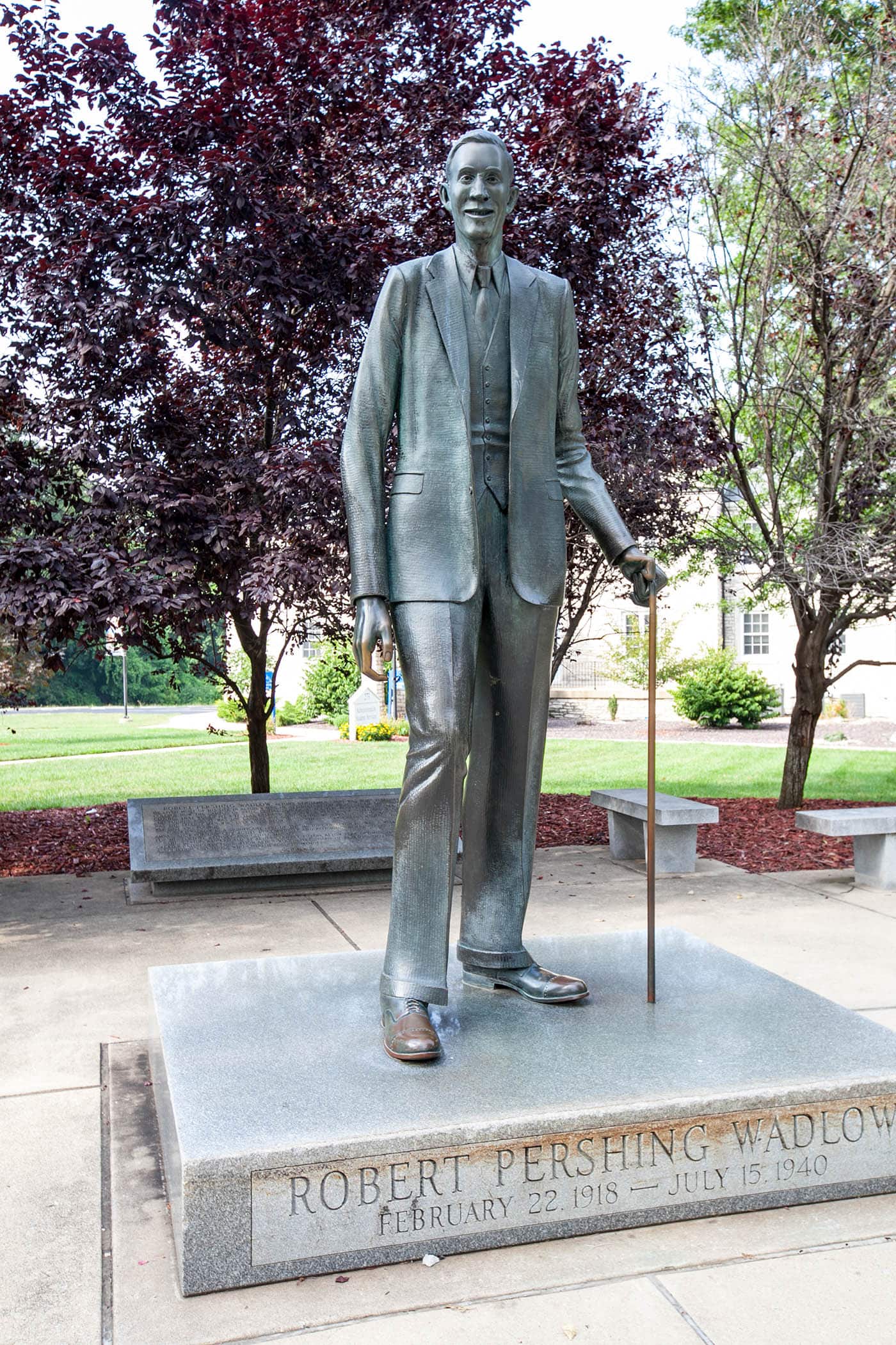 Robert Wadlow Statue, the World's Tallest Man, in Alton, Illinois