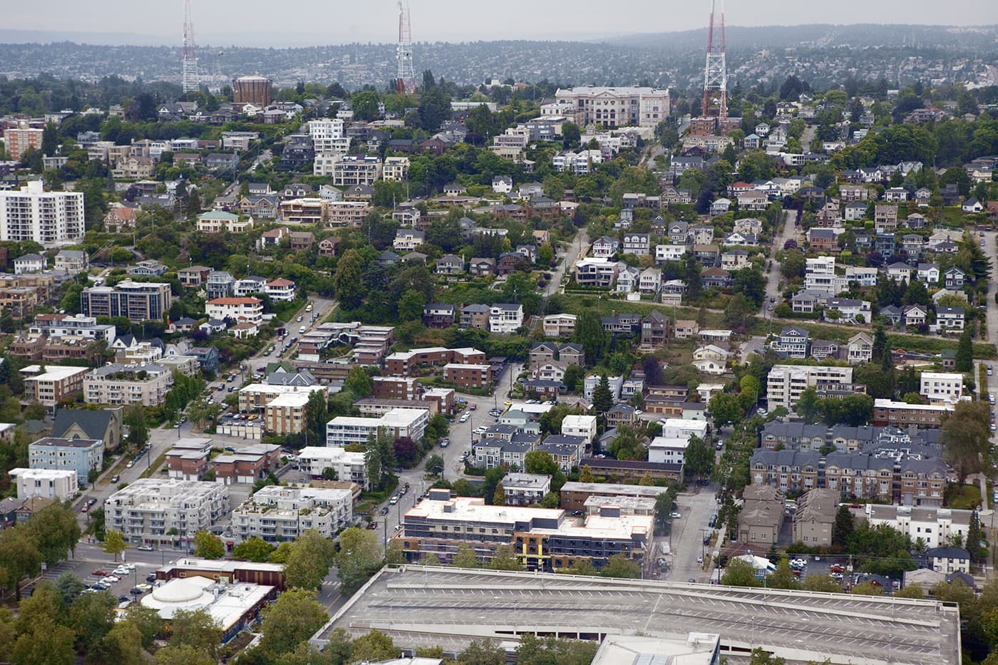 View from the Space Needle in Seattle, Washington.