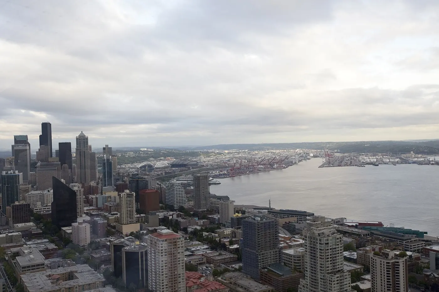 View from the Space Needle in Seattle, Washington.