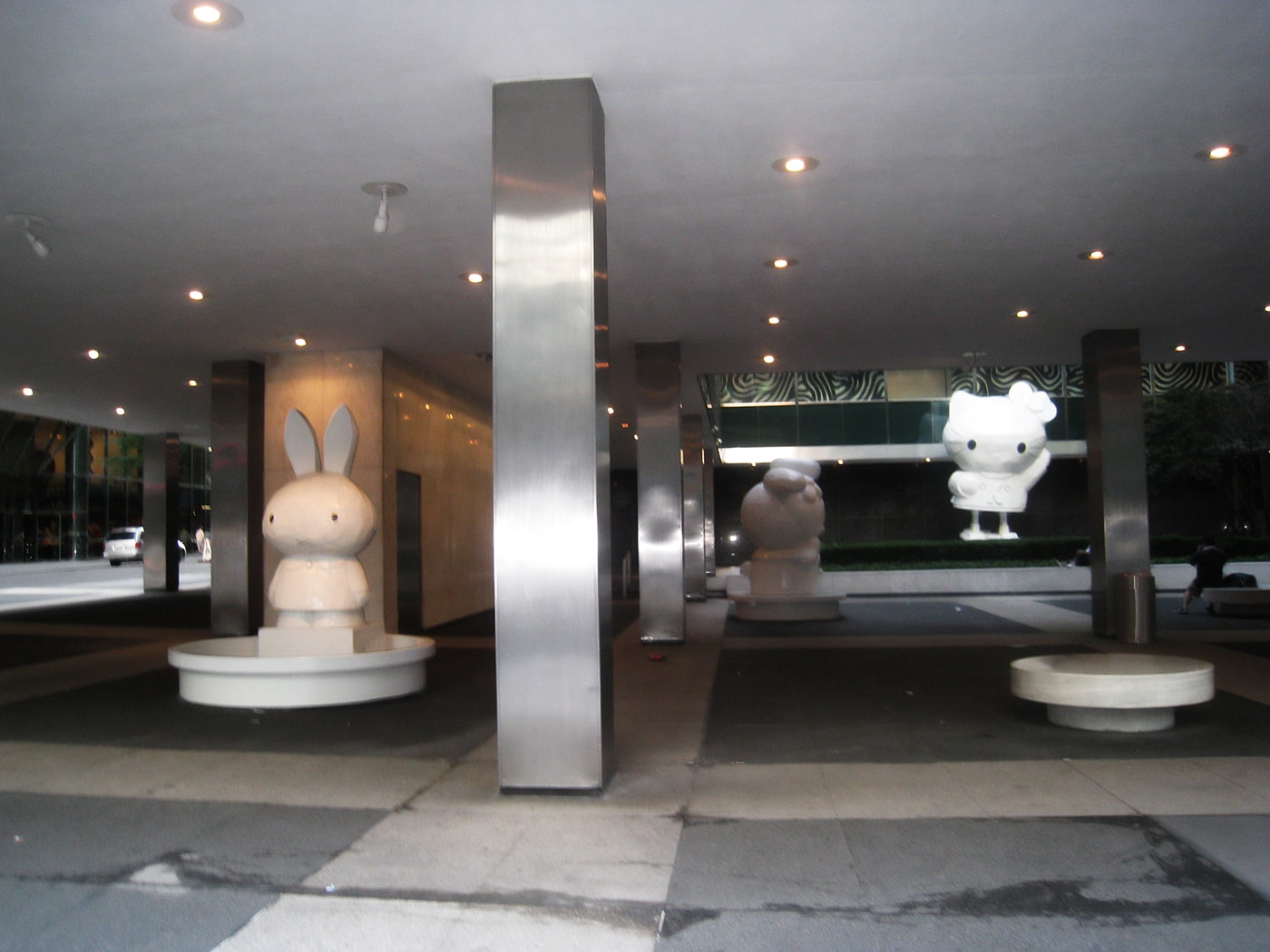 Hello Kitty Statues at the Lever House Art Collection in New York City.