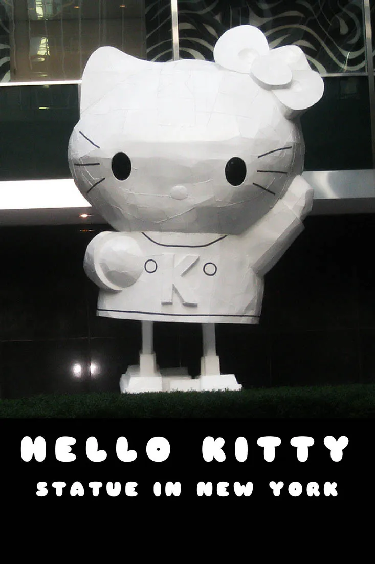 Hello Kitty Statues at the Lever House Art Collection in New York City.