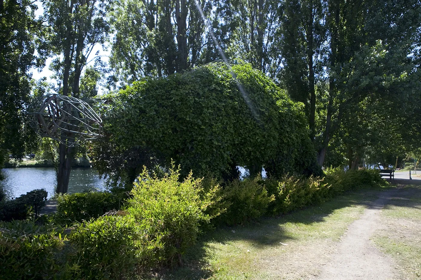 Apatosaurus Dinosaur Topiaries in Fremont, Seattle