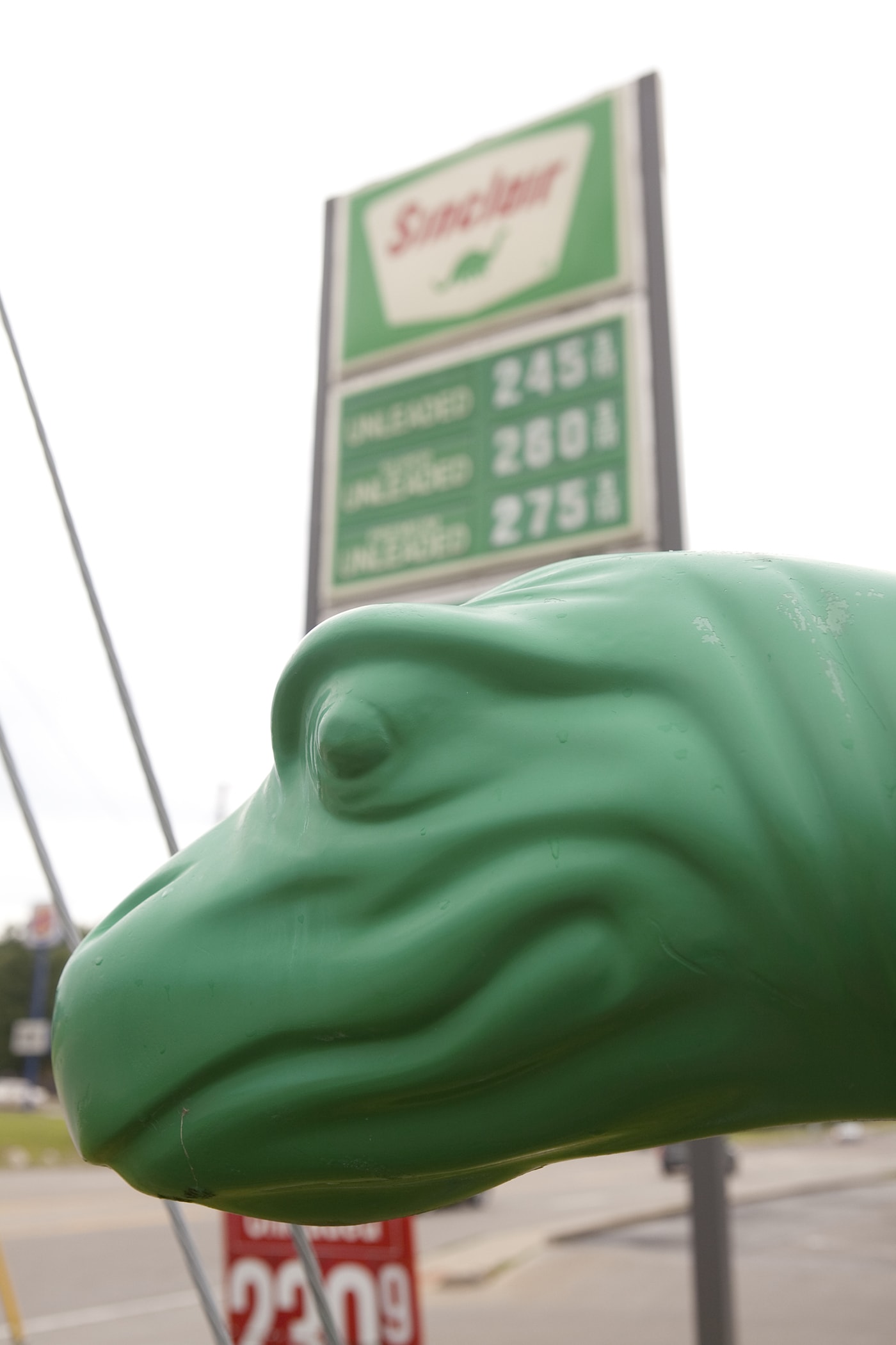 Sinclair Oil Dinosaur at a Sinclair gas station in St. Louis, Missouri