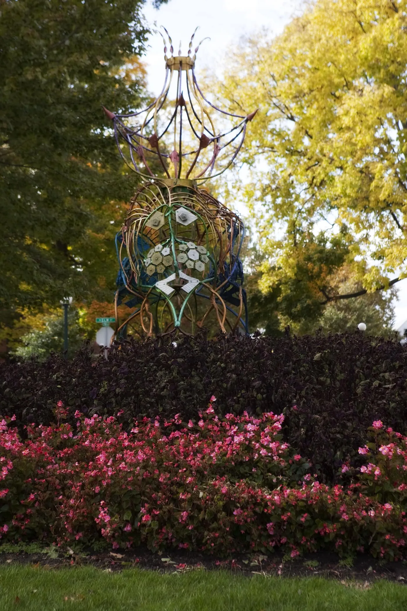 Tootsie, an iron sculpture in West Side Park in Champaign, Illinois.