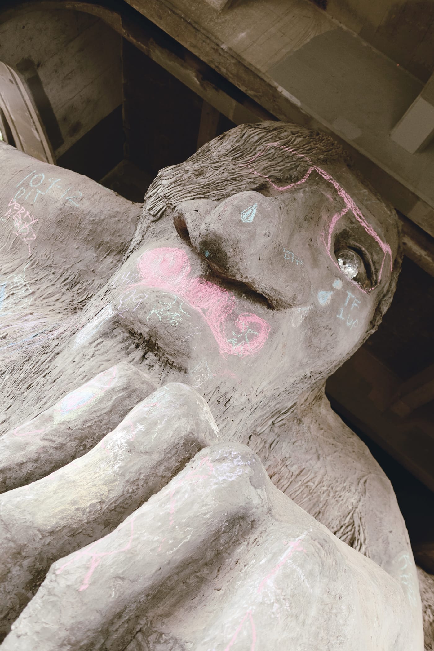 The Fremont Troll, a roadside attraction in Seattle, Washington.