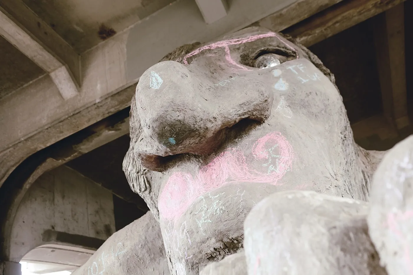 The Fremont Troll, a roadside attraction in Seattle, Washington.