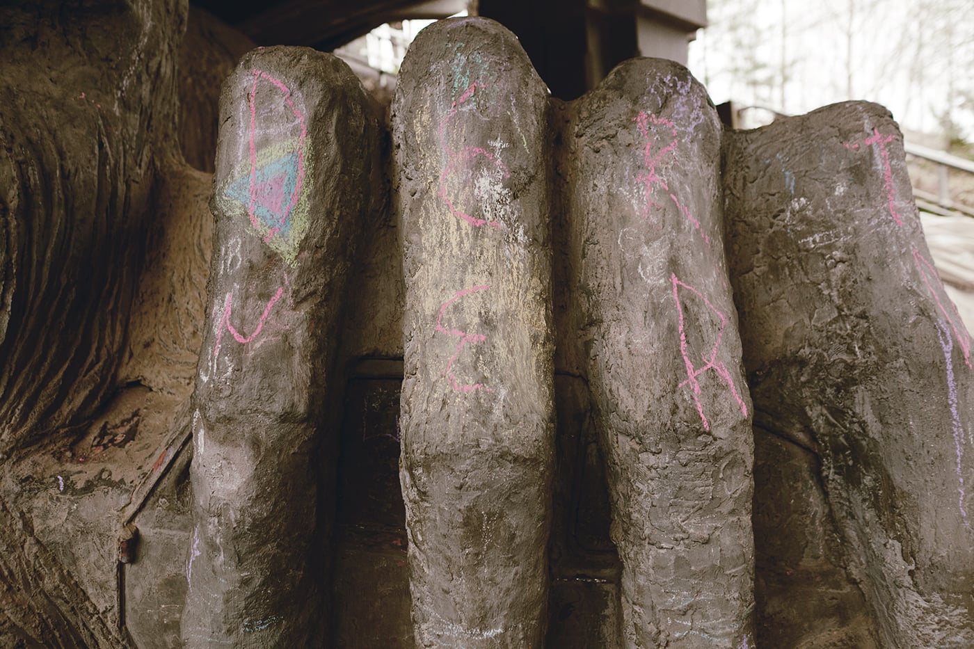 The Fremont Troll, a roadside attraction in Seattle, Washington.