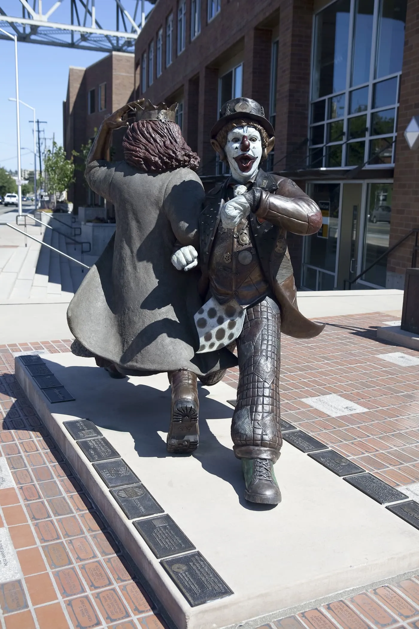 Late for the Interurban, a statue of J.P. Patches and his girlfriend Gertrude in the Fremont area of Seattle, Washington.
