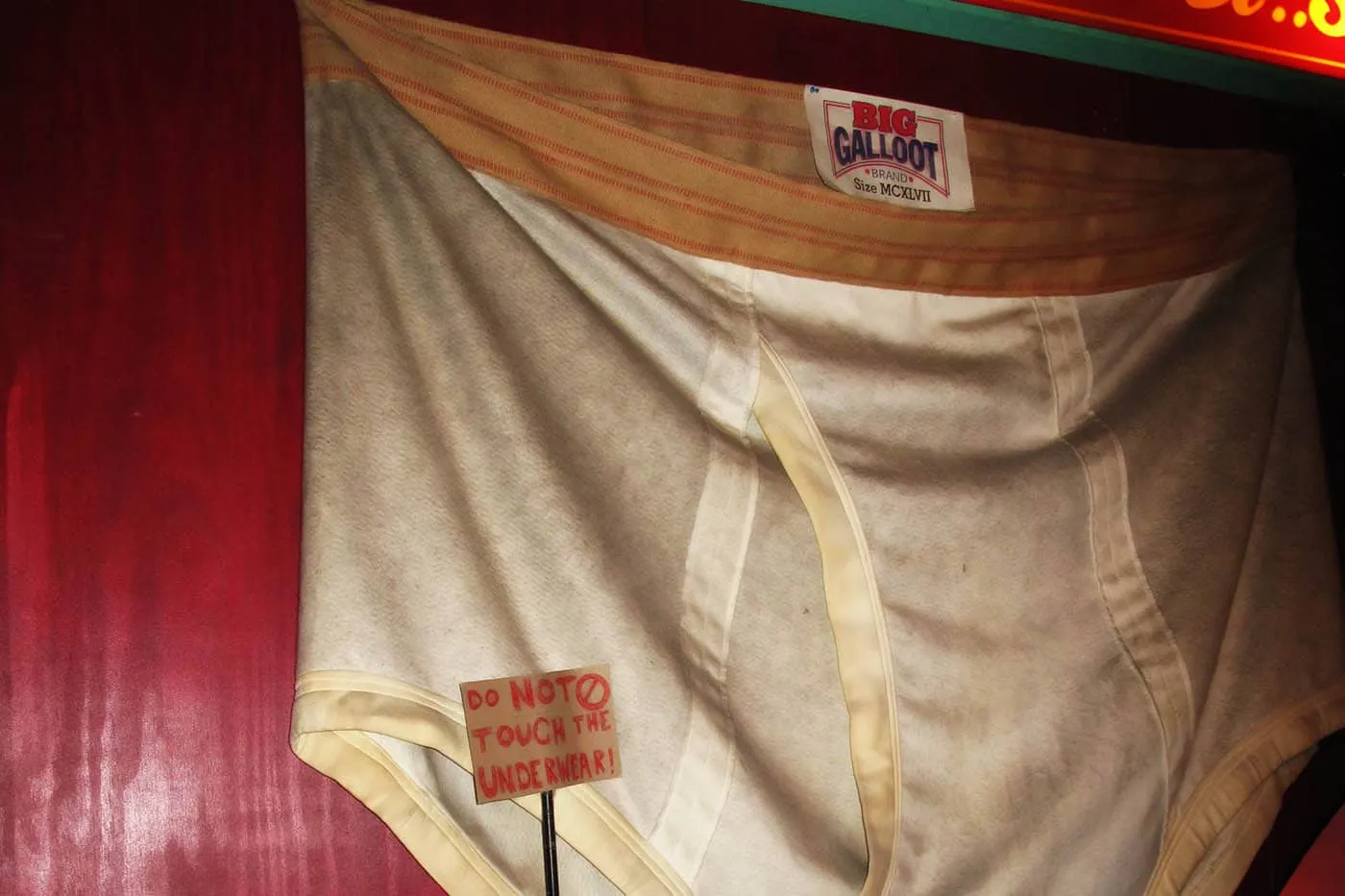 World's Largest Underwear at City Museum's Museum of Mirth, Mystery and Mayhem in St. Louis, Missouri.