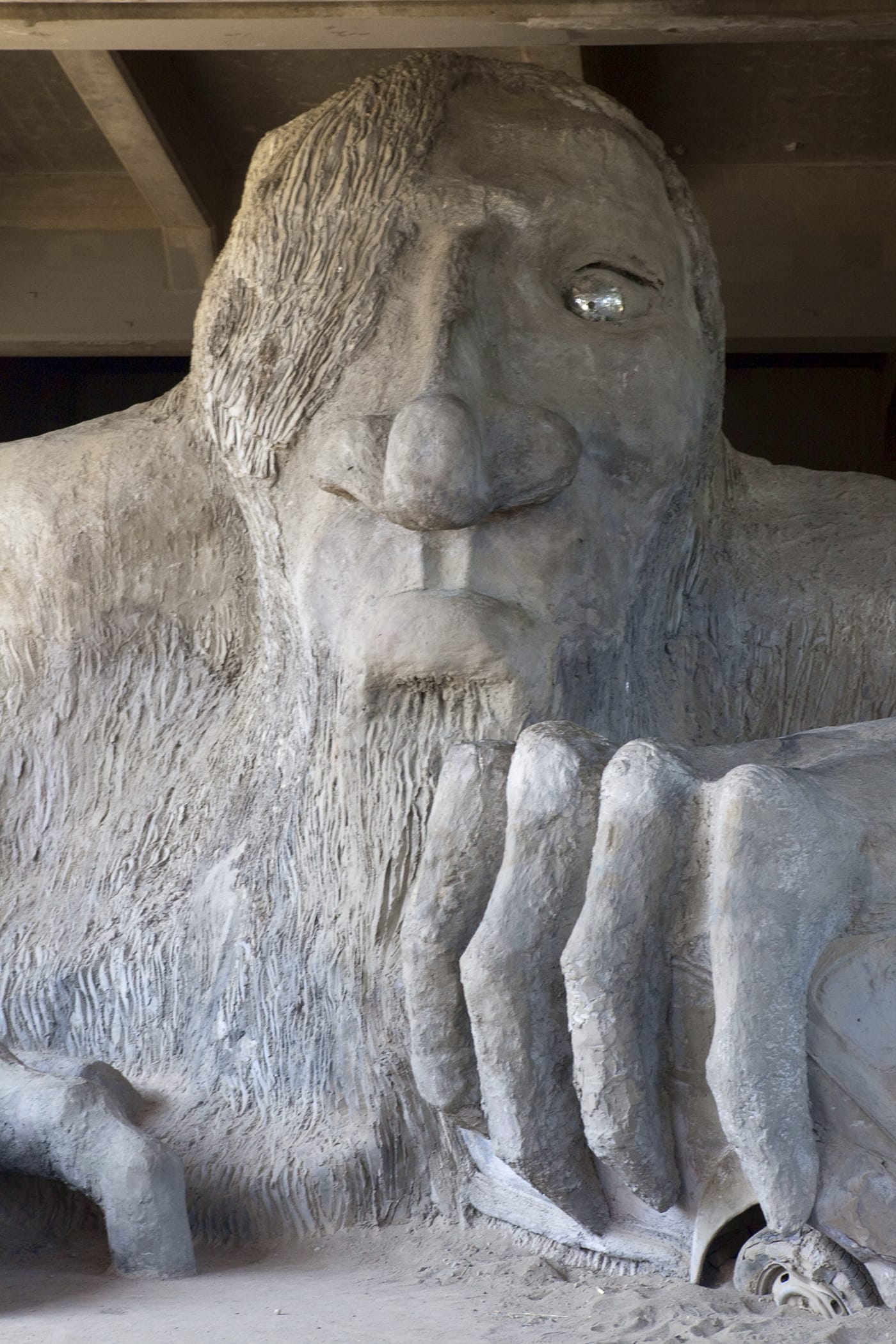 The Fremont Troll, a roadside attraction in Seattle, Washington.