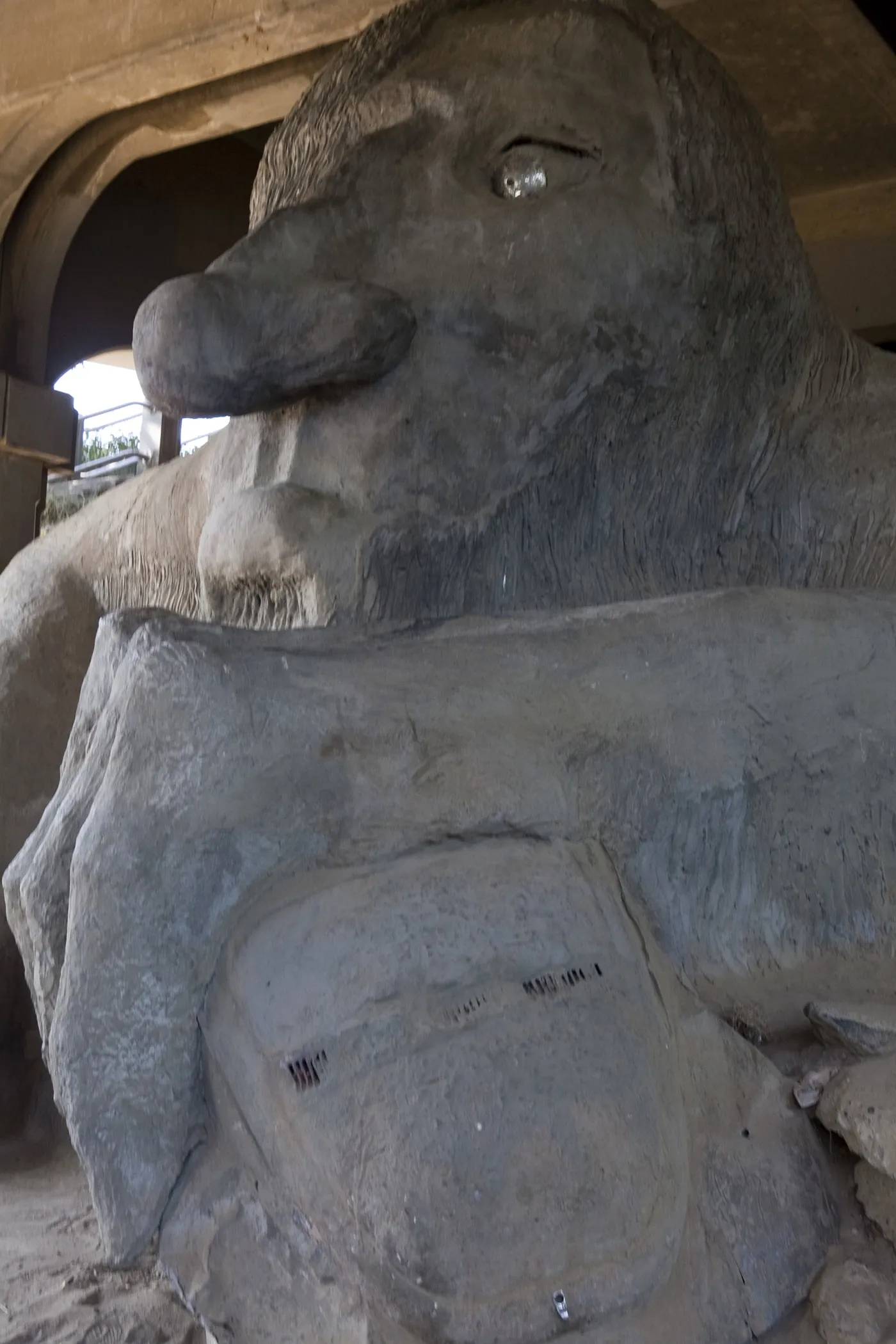 The Fremont Troll, a roadside attraction in Seattle, Washington.