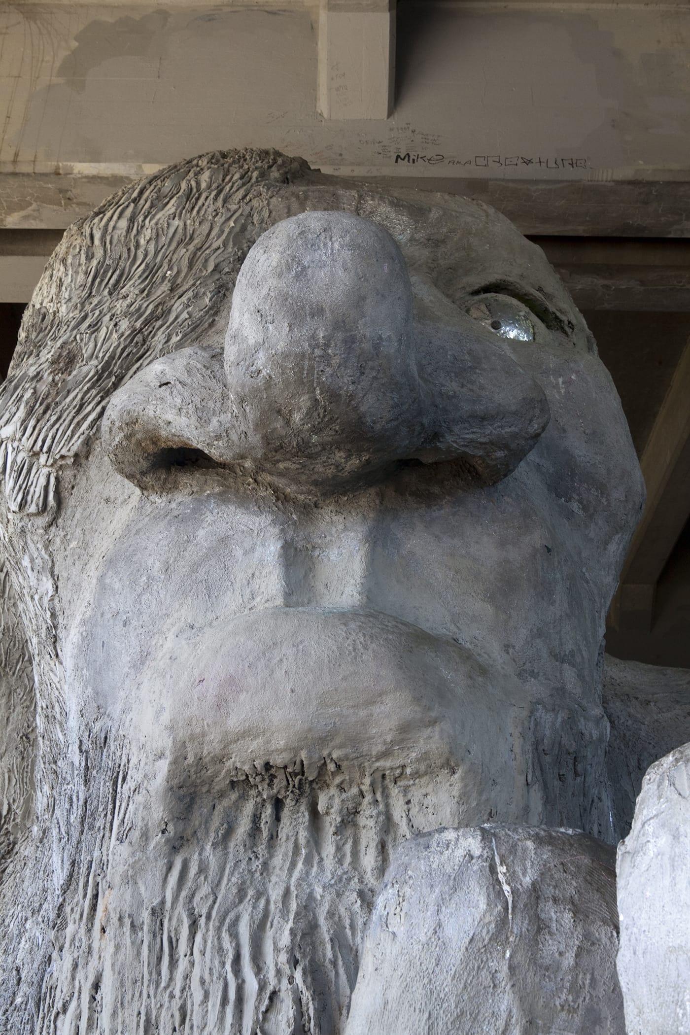 The Fremont Troll, a roadside attraction in Seattle, Washington.