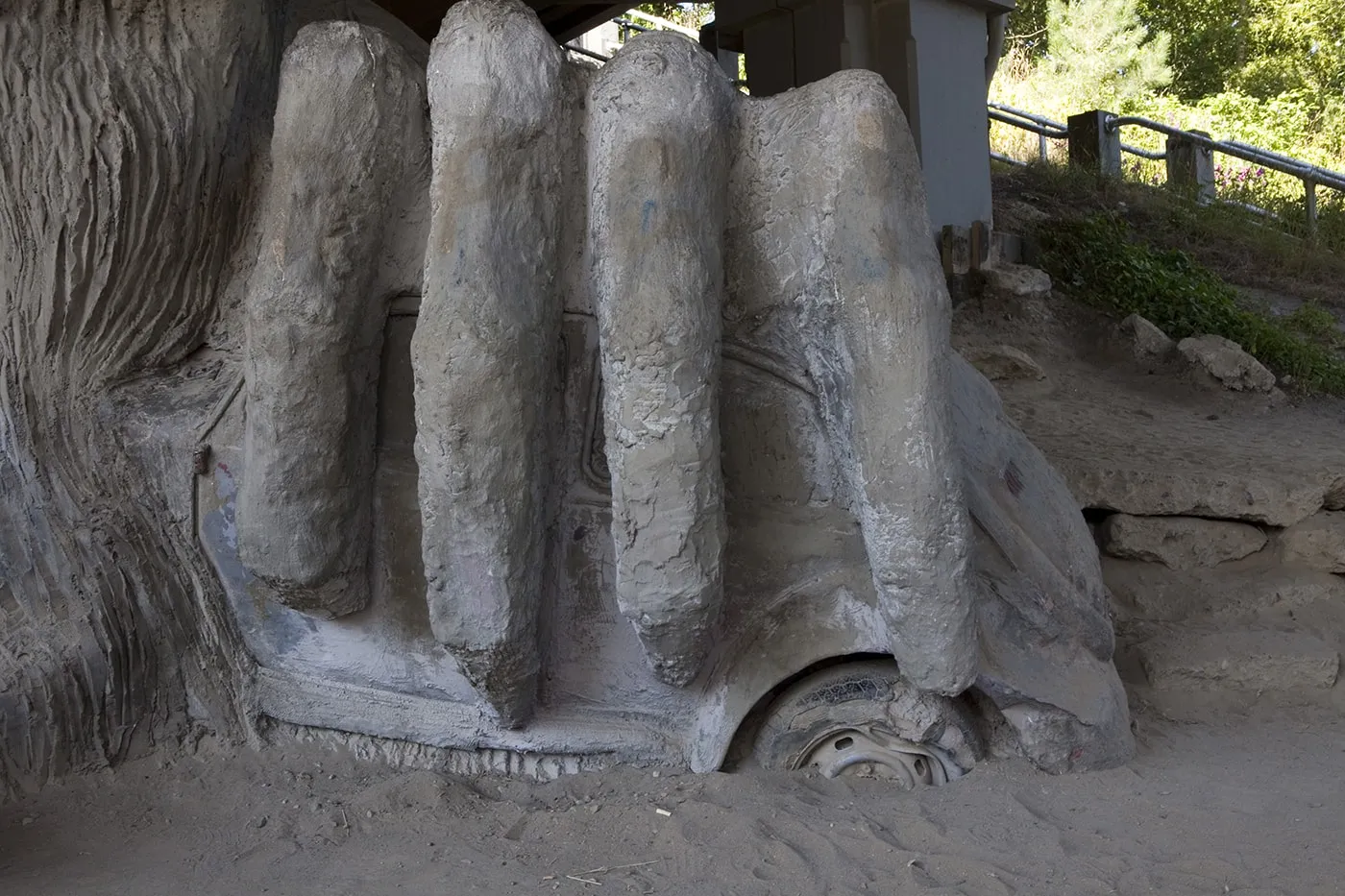 The Fremont Troll, a roadside attraction in Seattle, Washington.