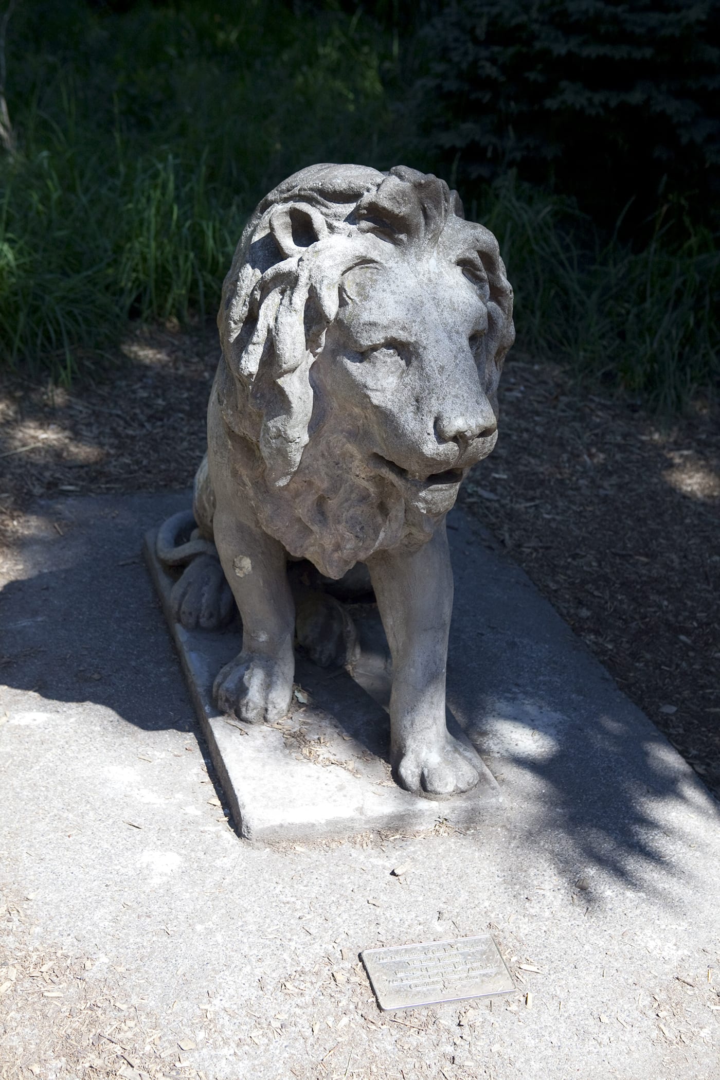 Lion Statue at Woodland Park Zoo in Seattle, Washington.