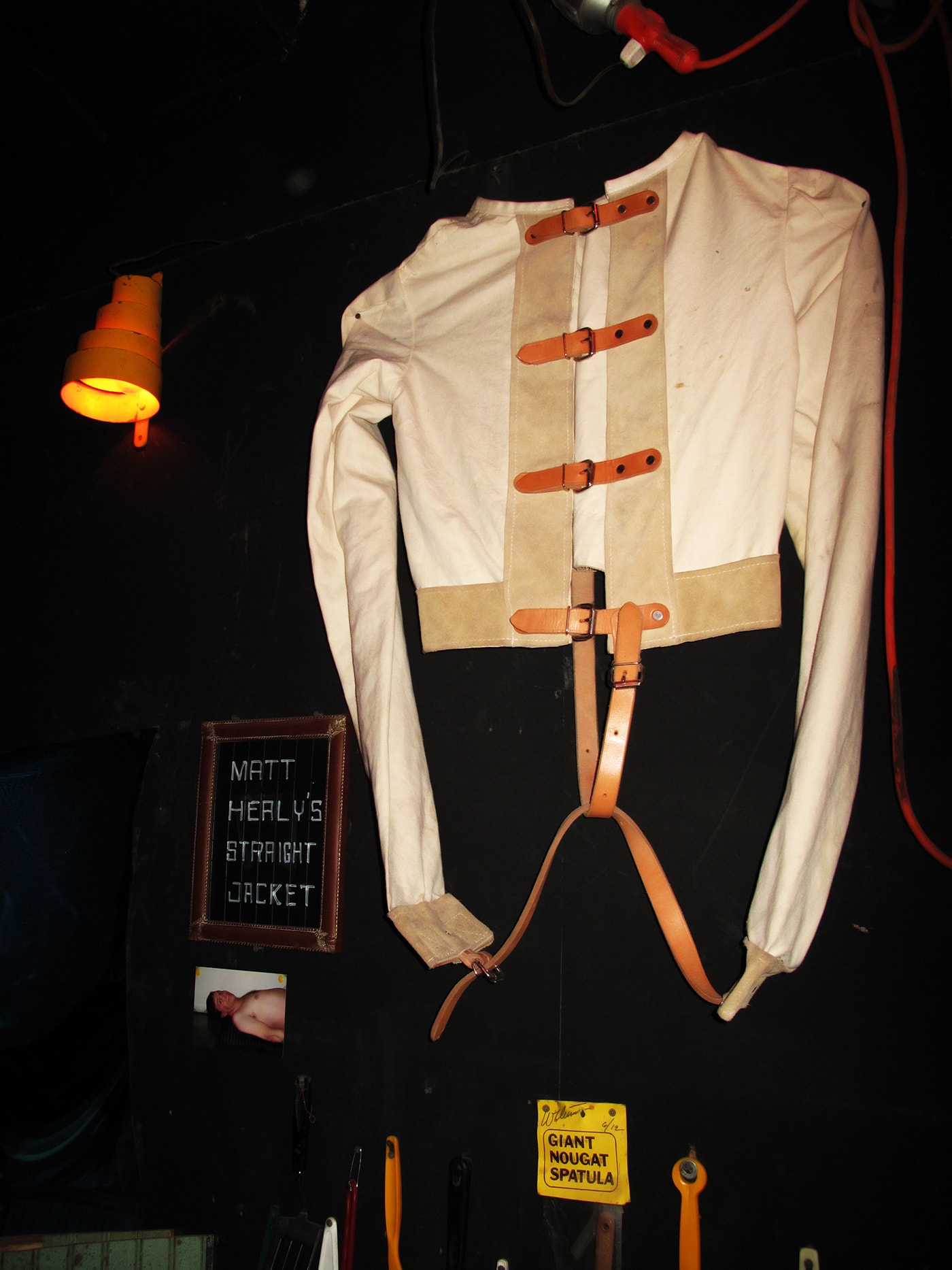 Matt Healy's straight jacket in the City Museum's Museum of Mirth, Mystery and Mayhem in St. Louis, Missouri.