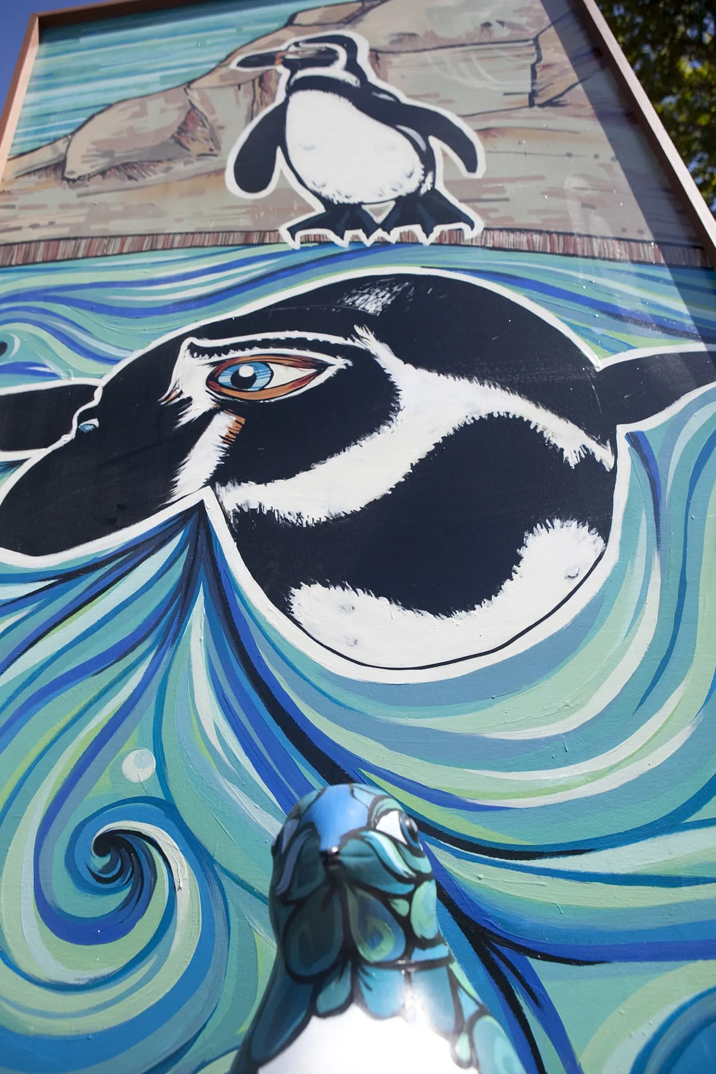 Penguin statue at Woodland Park Zoo in Seattle, Washington.