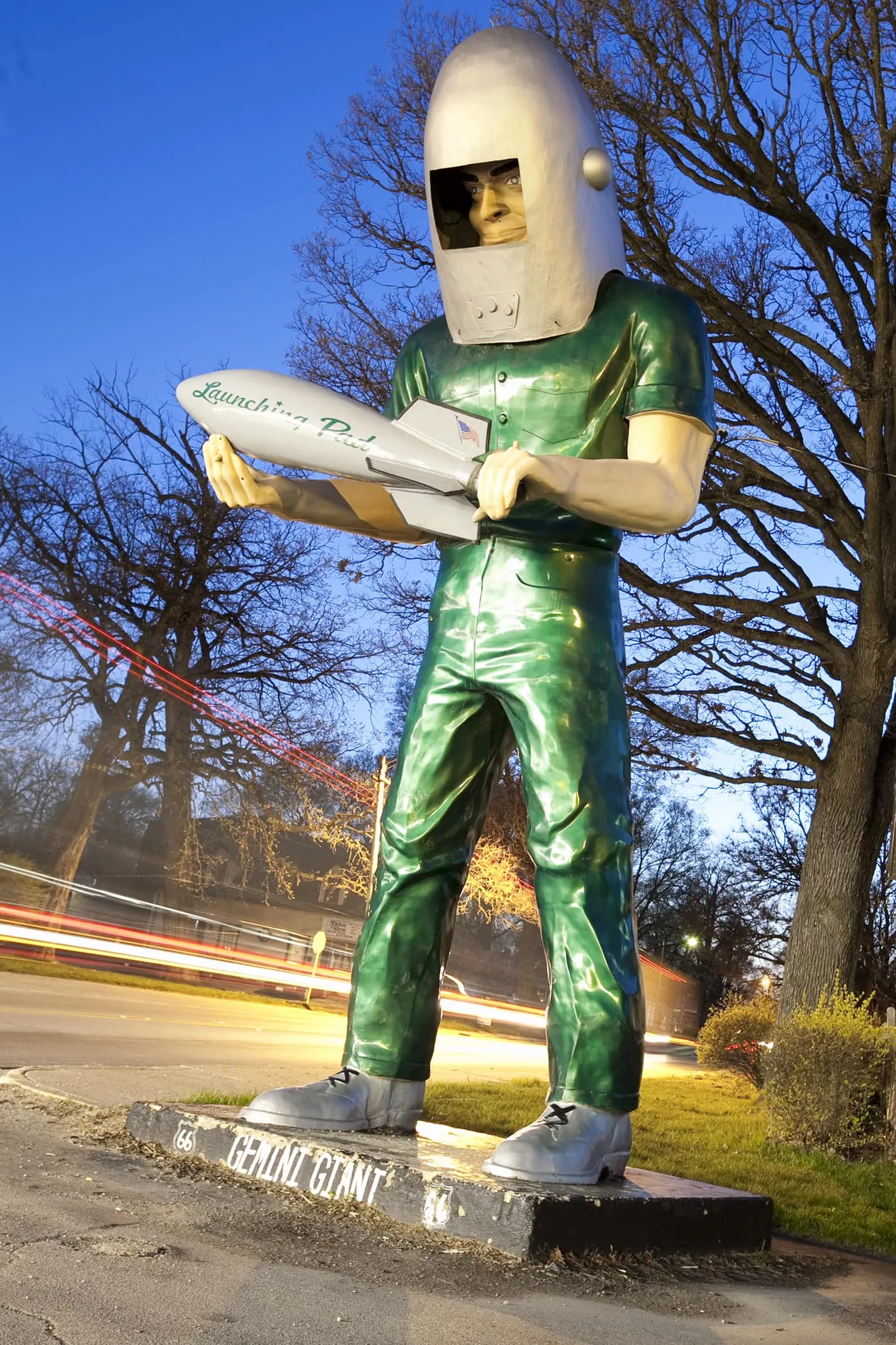 Gemini Giant muffler man at the Launching Pad in Wilmington, Illinois