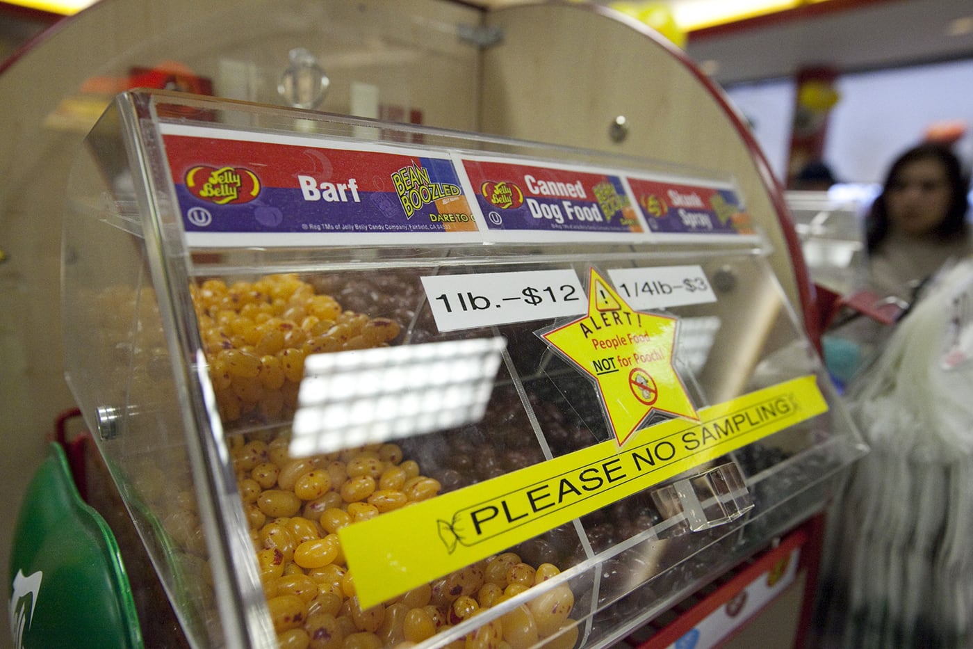 Barf, skunk spray, and canned dog food flavored Jelly Bellys from the  Jelly Belly Center in Pleasant Prairie, Wisconsin