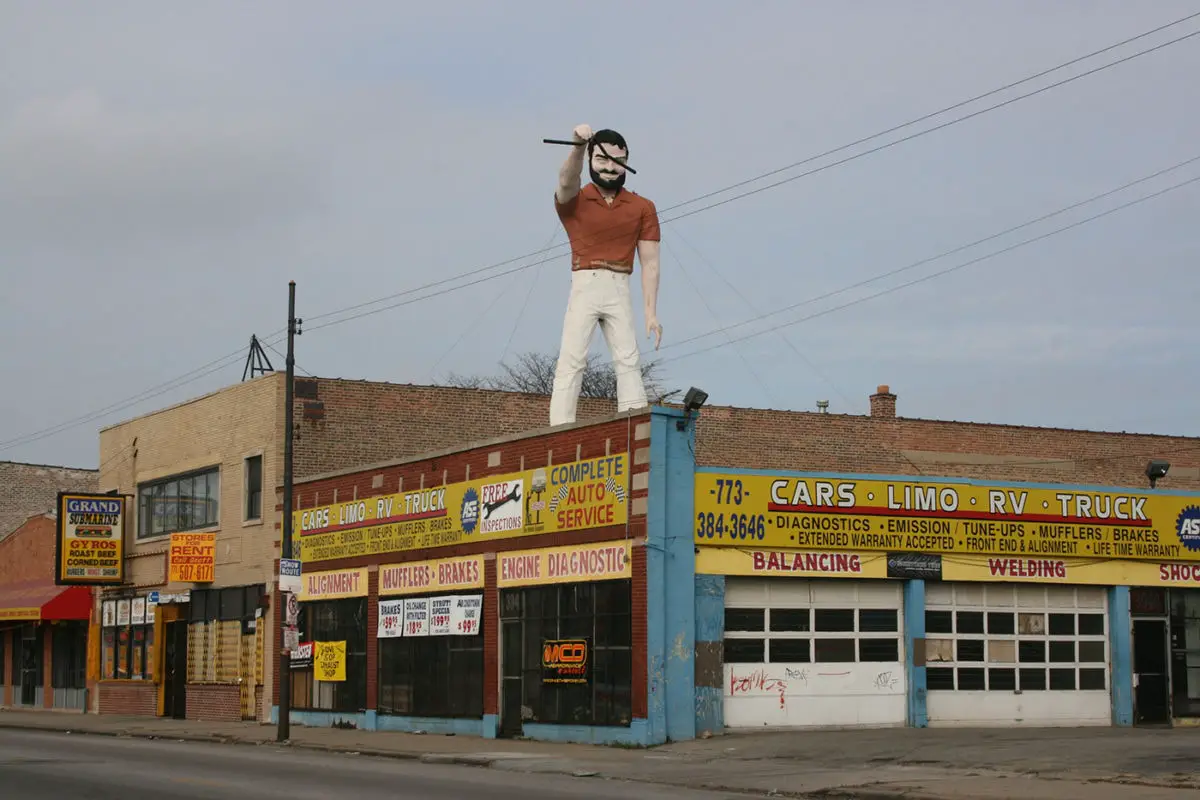 Mr. Bendo Muffler Man in Chicago, Illinois