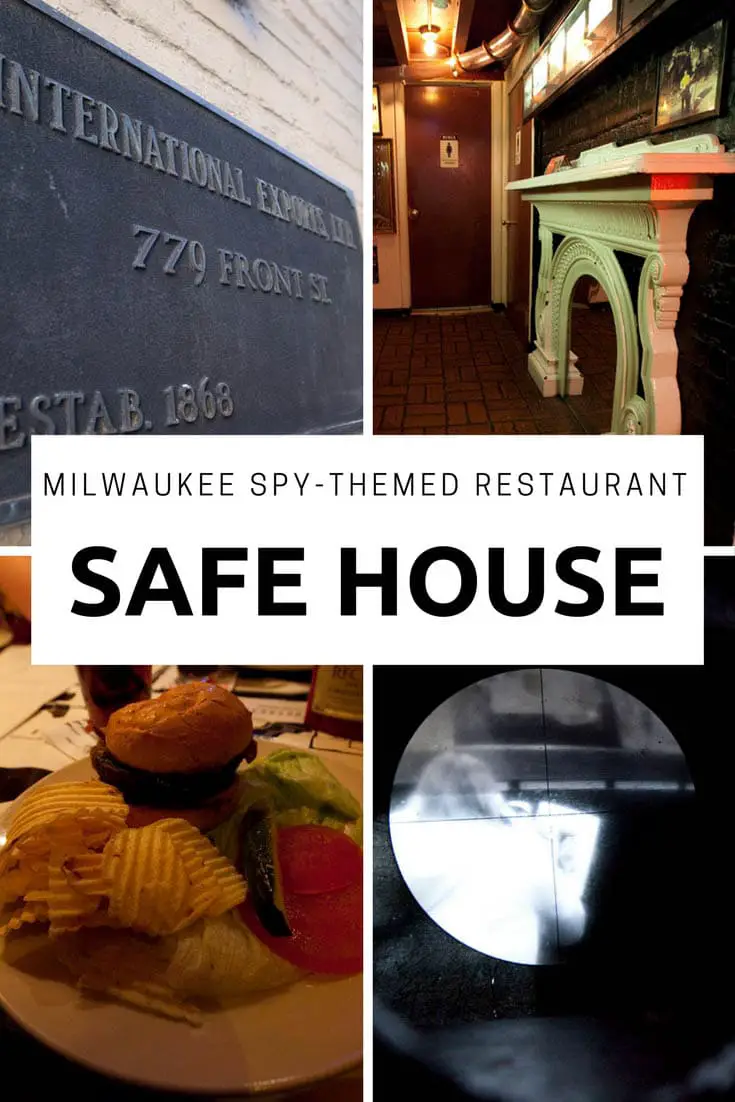 Photos from Safe House, a spy-themed restaurant disguised as an importer/exporter business in a nondescript alley in Milwaukee, Wisconsin. A fun stop for a road meal on a Milwaukee vacation or Wisconsin road trip. A fun road trip meal for kids or adults.
#WisconsinRoadsideAttractions #WisconsinRoadsideAttraction #RoadsideAttractions #RoadsideAttraction #RoadTrip #WisconsinRoadTrip #ThingsToDoInWisconsin #RoadTripMeals #RoadTripMealsForFamilies #TravelFood #RoadFood #RoadFoodIdeas #RoadFoodStops