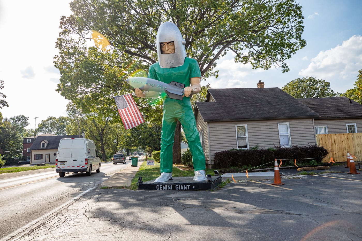 Gemini Giant muffler man at the Launching Pad in Wilmington, Illinois Route 66 roadside attraction