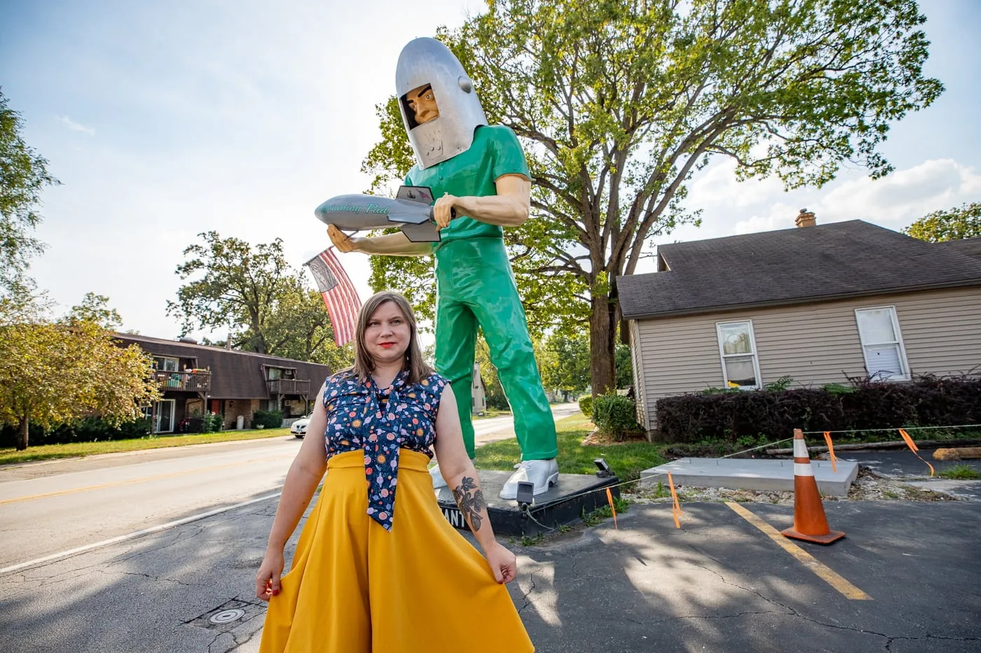 Gemini Giant muffler man at the Launching Pad in Wilmington, Illinois Route 66 roadside attraction