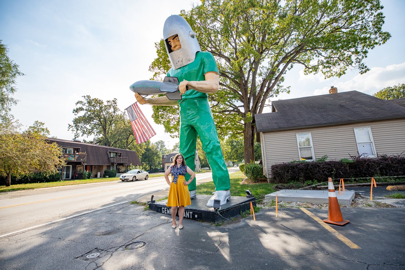 Gemini Giant muffler man at the Launching Pad in Wilmington, Illinois Route 66 roadside attraction