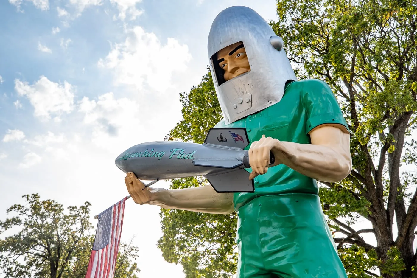 Gemini Giant muffler man at the Launching Pad in Wilmington, Illinois Route 66 roadside attraction