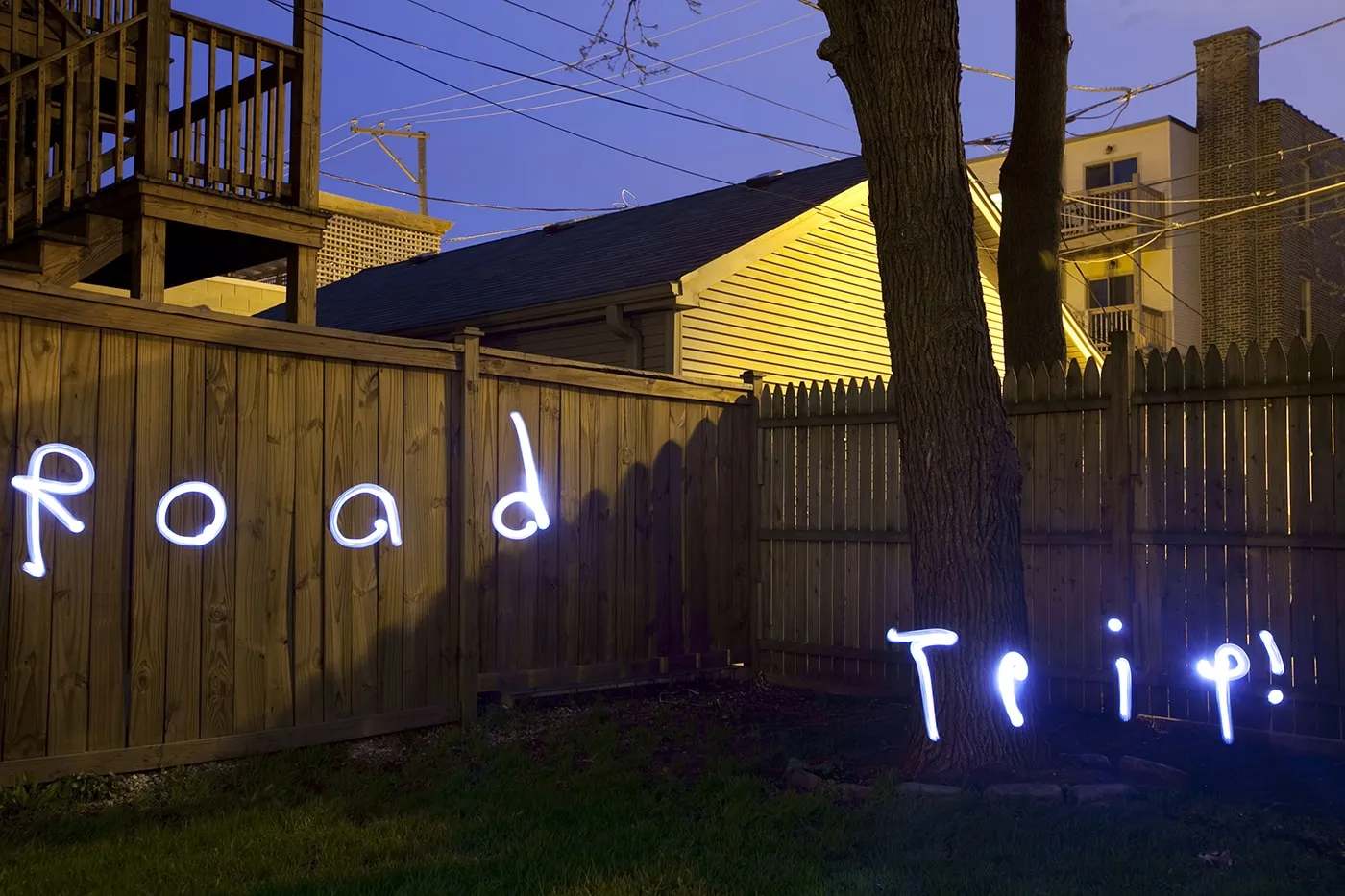 ROAD TRIP Light painting