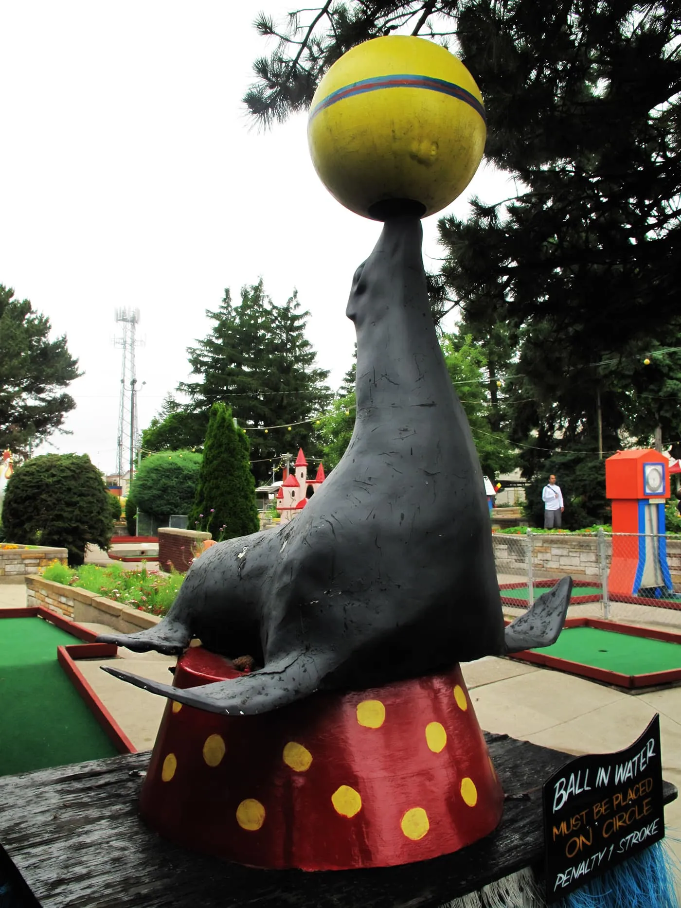 Seal at Novelty Golf in Lincolnwood, Illinois.