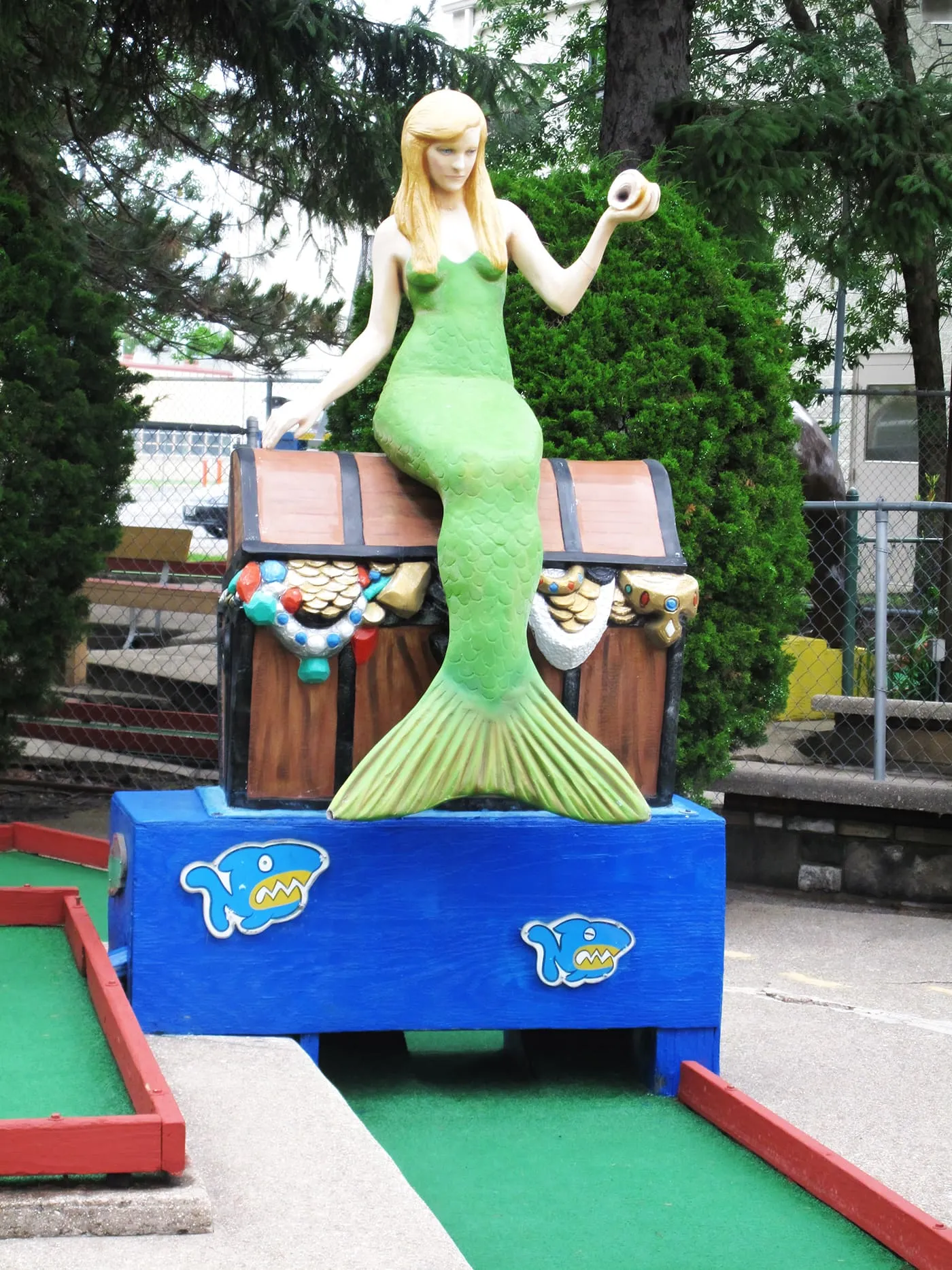 Mermaid at Novelty Golf in Lincolnwood, Illinois.