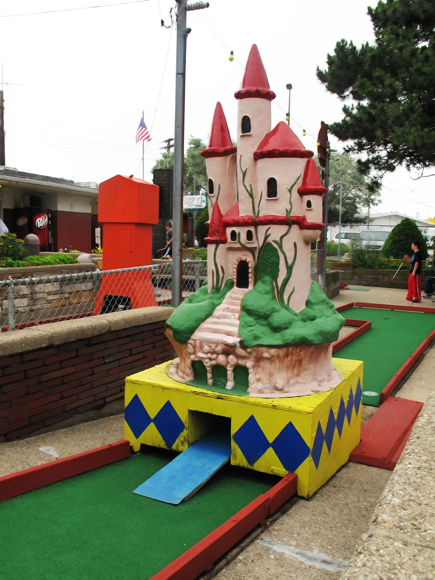 Castle at Novelty Golf in Lincolnwood, Illinois.