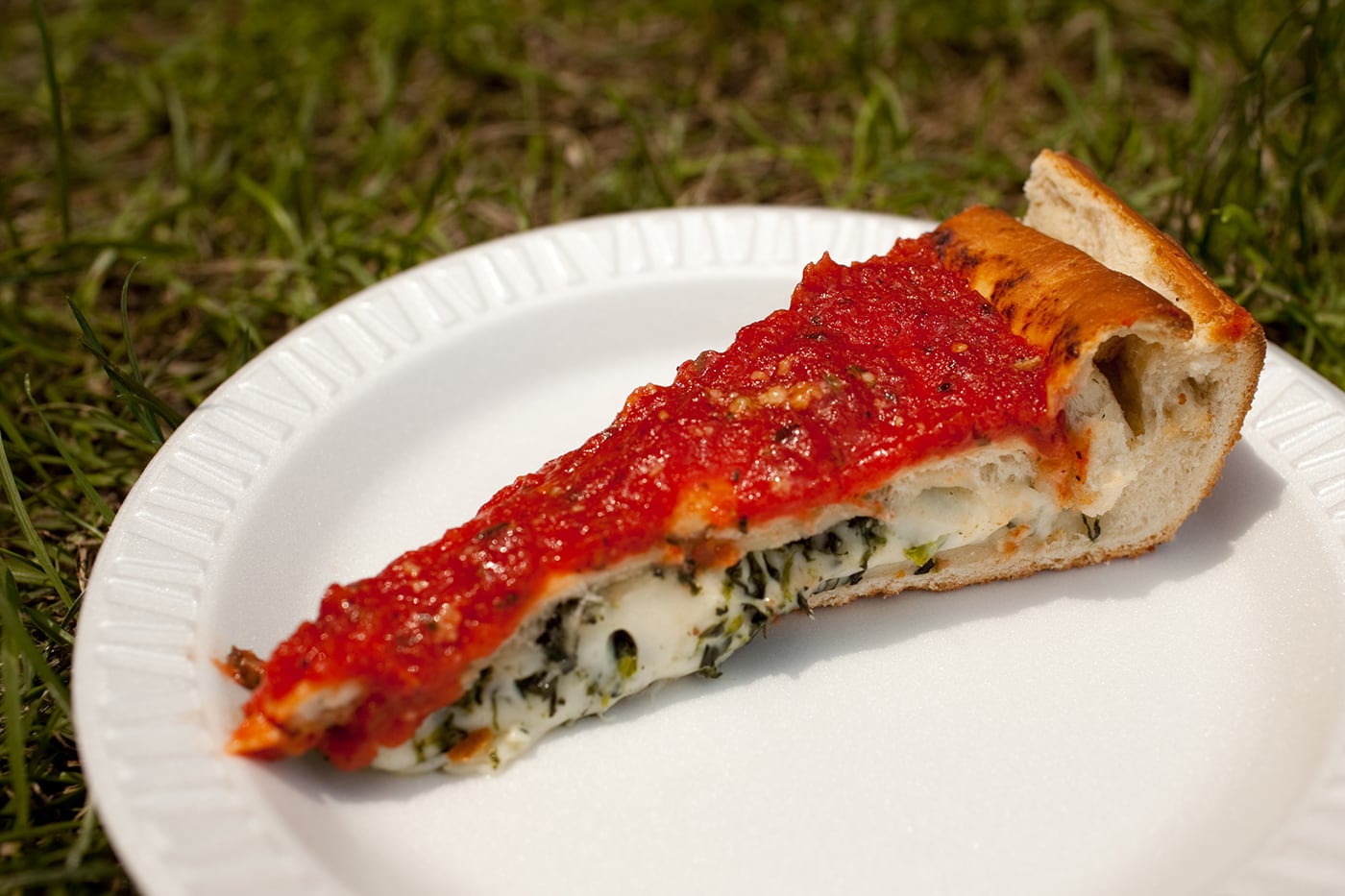 Stuffed Spinach Pizza from Bacino's at Taste of Chicago