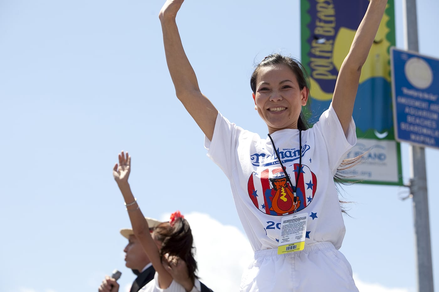 Sonya Thomas at the July 4th Coney Island Hot Dog Eating Contest