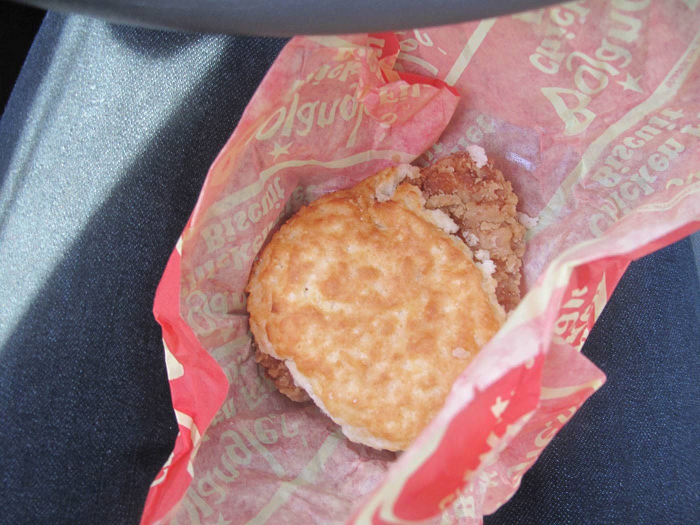 Chicken biscuit from Bojangles