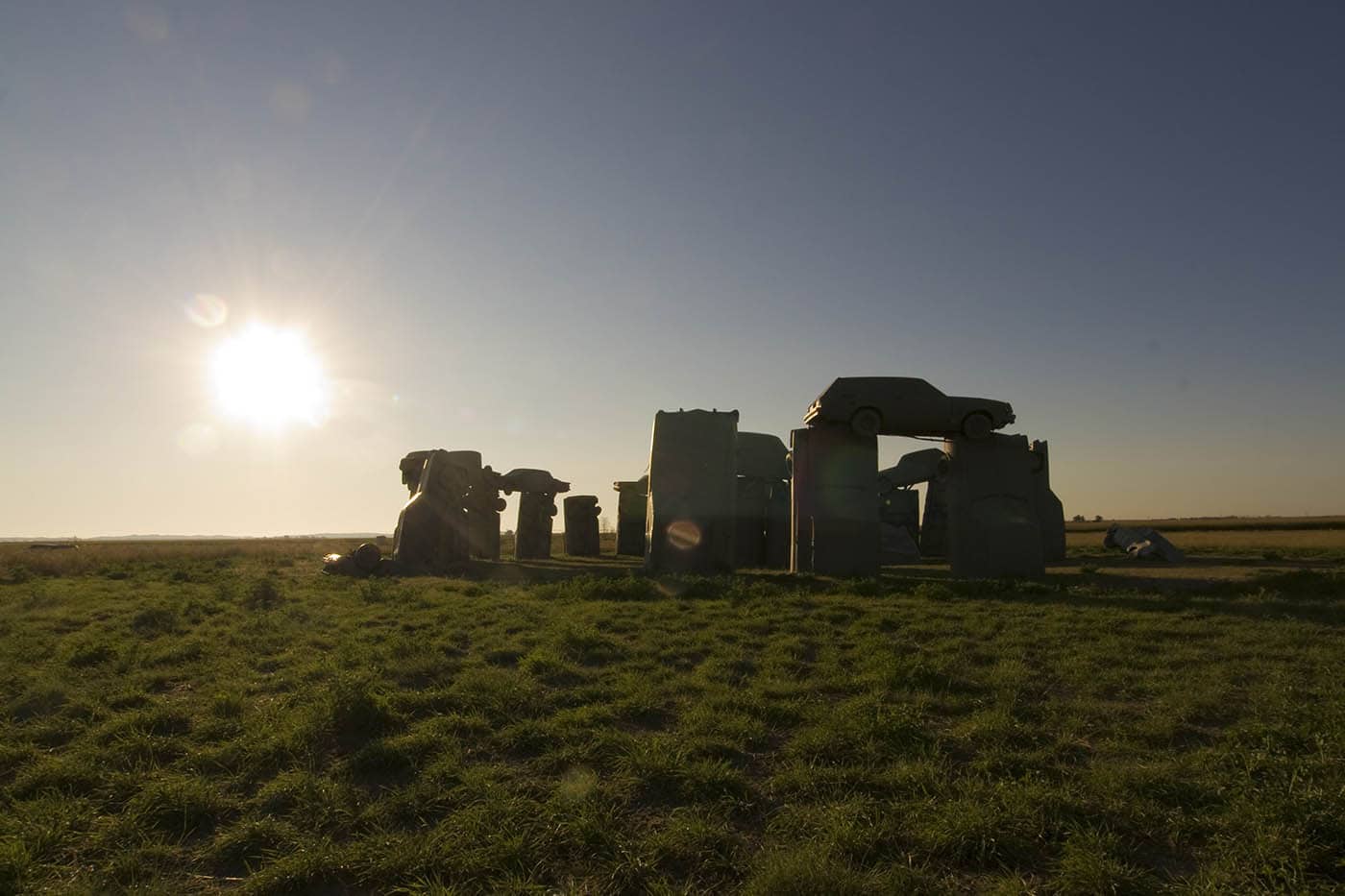 Carhenge, a Stonehenge replica made from cars, in Alliance, Nebraska - Roadside Attractions in Nebraska