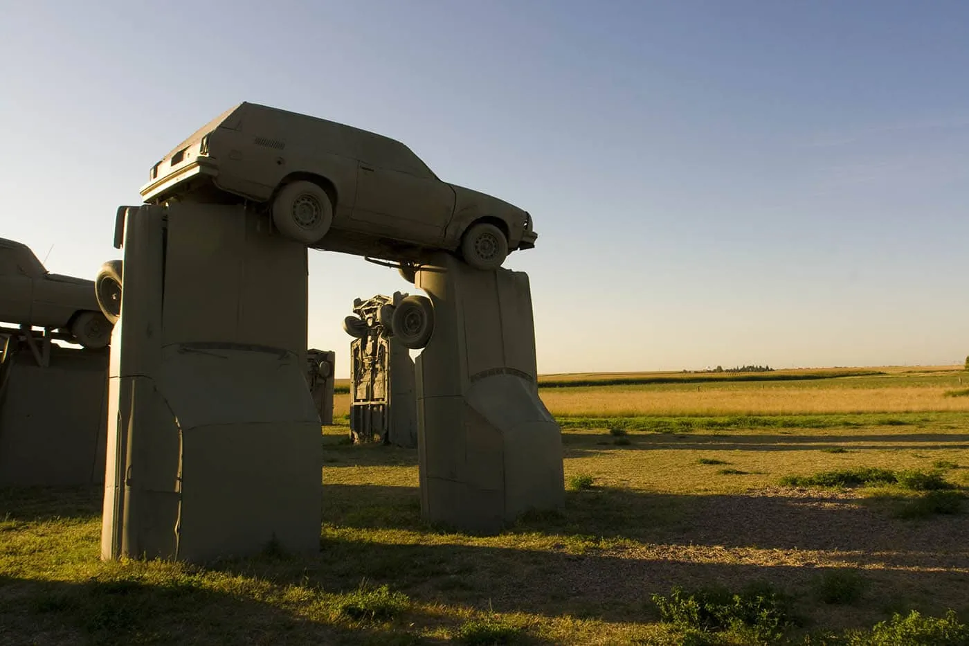 Carhenge, a Stonehenge replica made from cars, in Alliance, Nebraska - Roadside Attractions in Nebraska