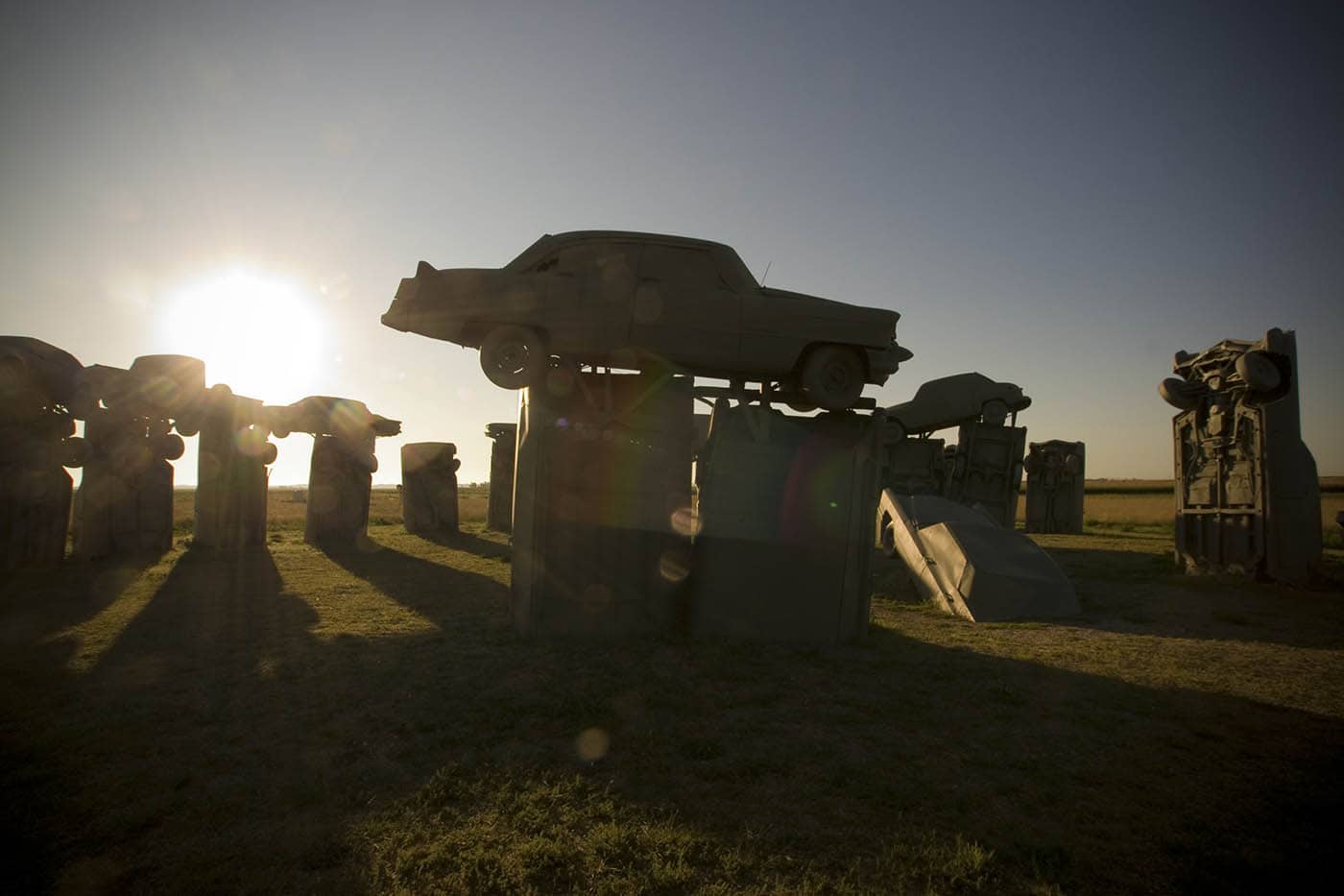 Carhenge, a Stonehenge replica made from cars, in Alliance, Nebraska - Roadside Attractions in Nebraska