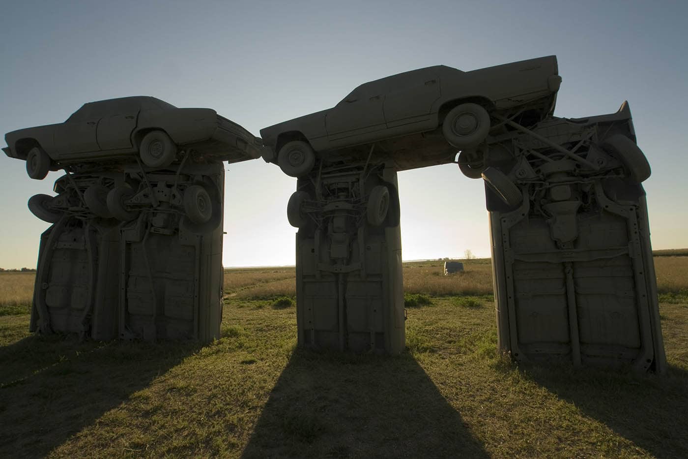 Carhenge, a Stonehenge replica made from cars, in Alliance, Nebraska - Roadside Attractions in Nebraska