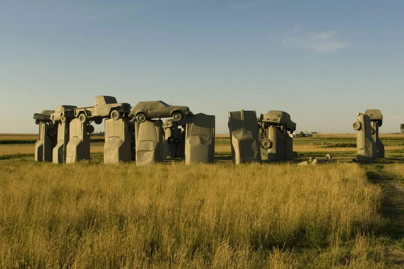 Carhenge, a Stonehenge replica made from cars, in Alliance, Nebraska - Roadside Attractions in Nebraska