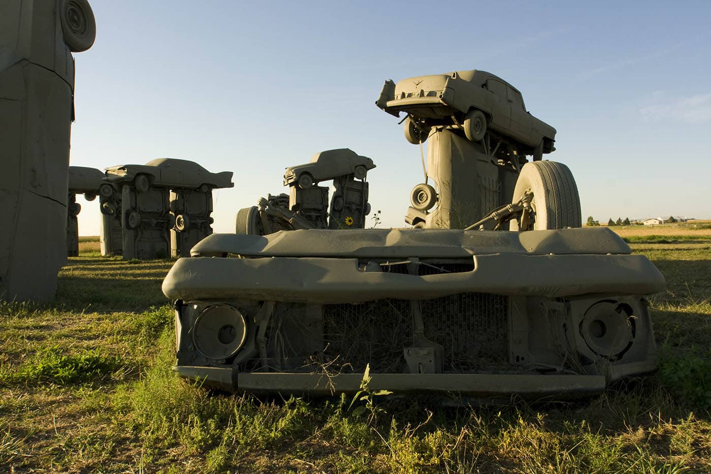 Carhenge, a Stonehenge replica made from cars, in Alliance, Nebraska - Roadside Attractions in Nebraska