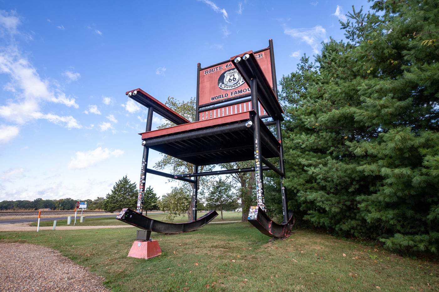 Route 66 Rocker in Cuba, Missouri World's Largest Rocking Chair on Route 66 roadside attraction