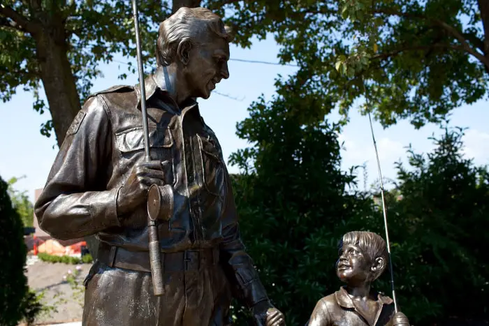 Andy Griffith Statue in Mount Airy, North Carolina - Home of Mayberry - TV Land Statues