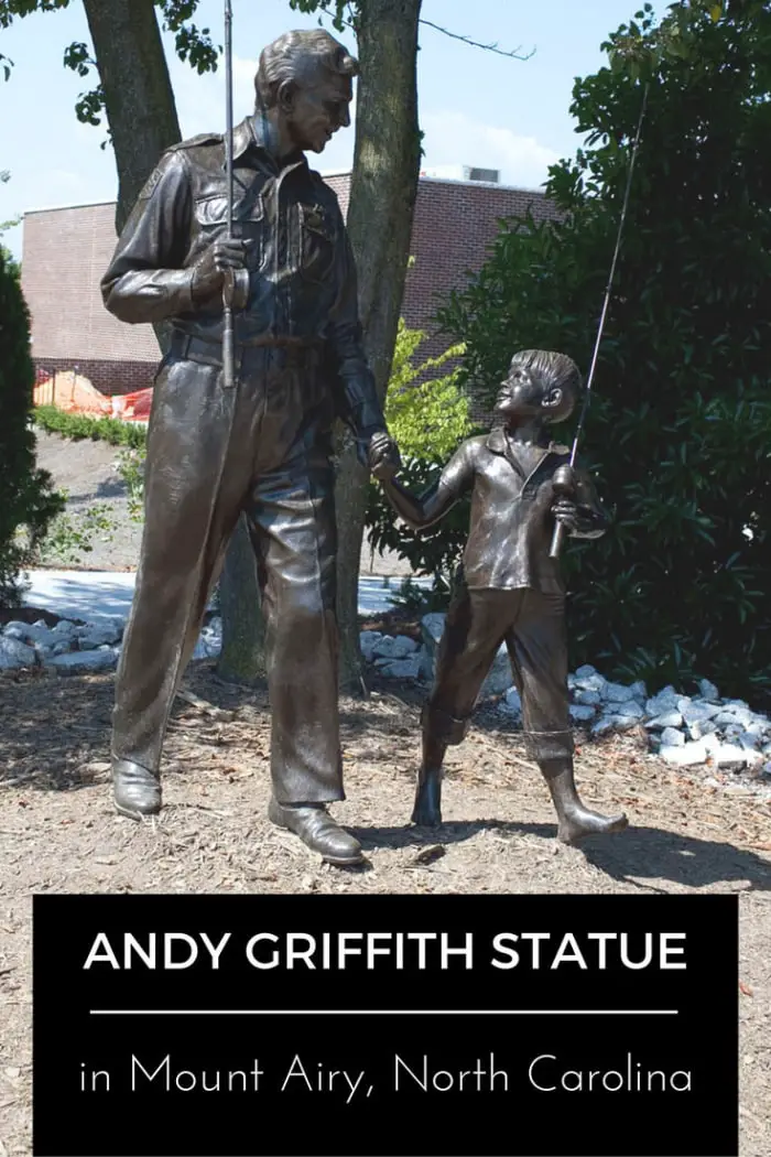 Andy Griffith Statue in Mount Airy, North Carolina - Home of Mayberry