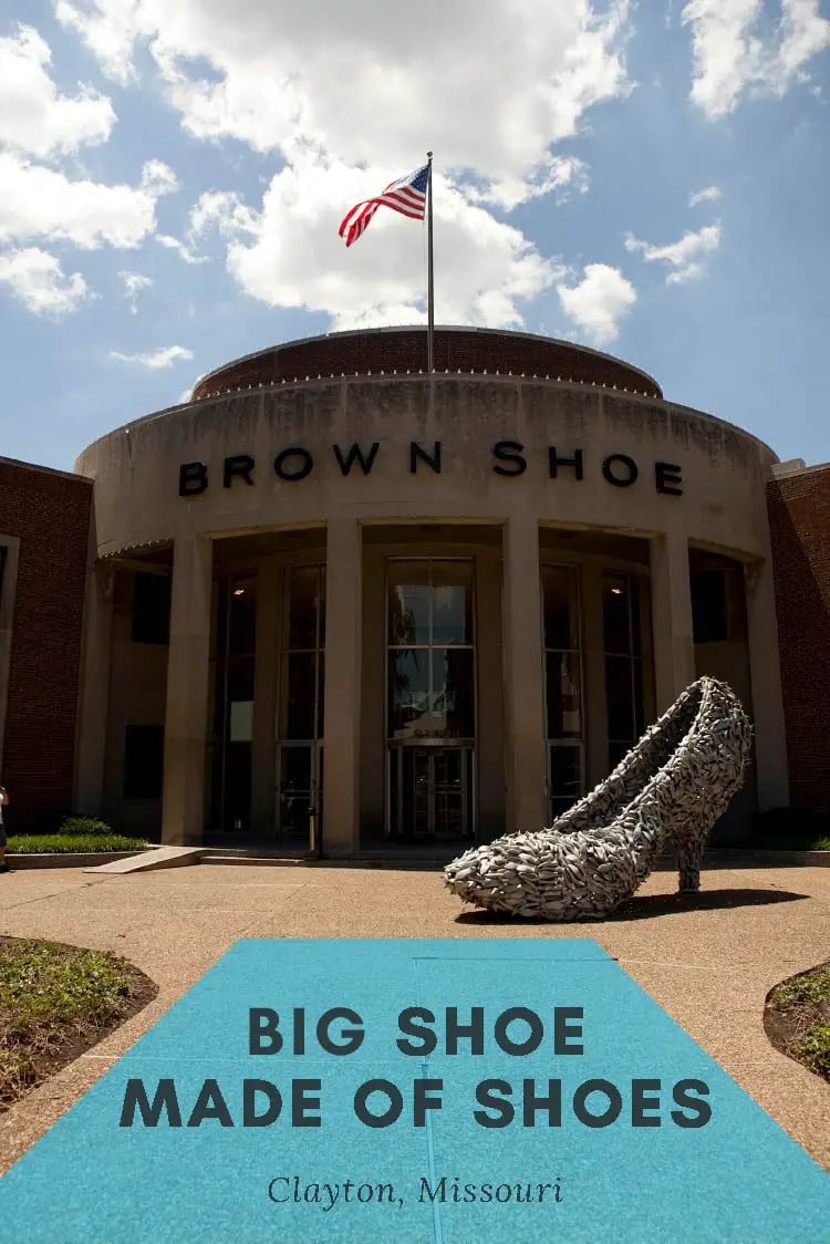 Kick up your heels! This big shoe made of shoes in Clayton, Missouri is a gray high heel pump constructed out of gray high heel pumps! The weird roadside attraction is a fun stop on a Missouri road trip and a thing to do in Missouri to add to your vacation itinerary or travel bucket list.
#MissouriRoadsideAttractions #MissouriRoadsideAttraction #RoadsideAttractions #RoadsideAttraction #RoadTrip #MissouriRoadTrip #PlacestoVisitinMissouri #WeirdRoadsideAttractions #RoadTripStops