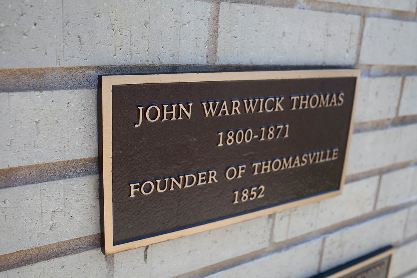 Statue of John Warwick Thomas, founder of Thomasville, North Carolina