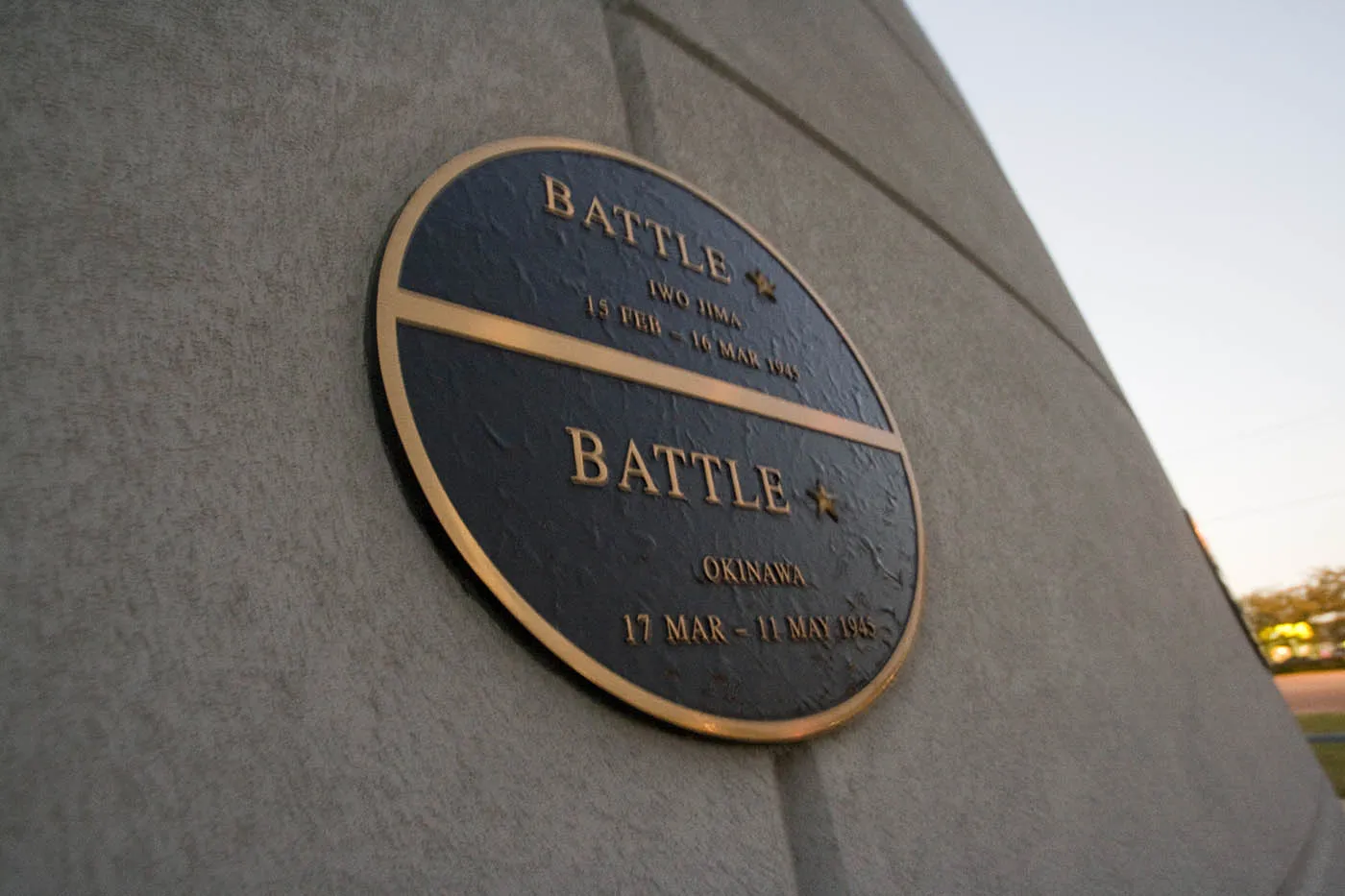 Concrete Outline of USS South Dakota in Sioux Falls, South Dakota