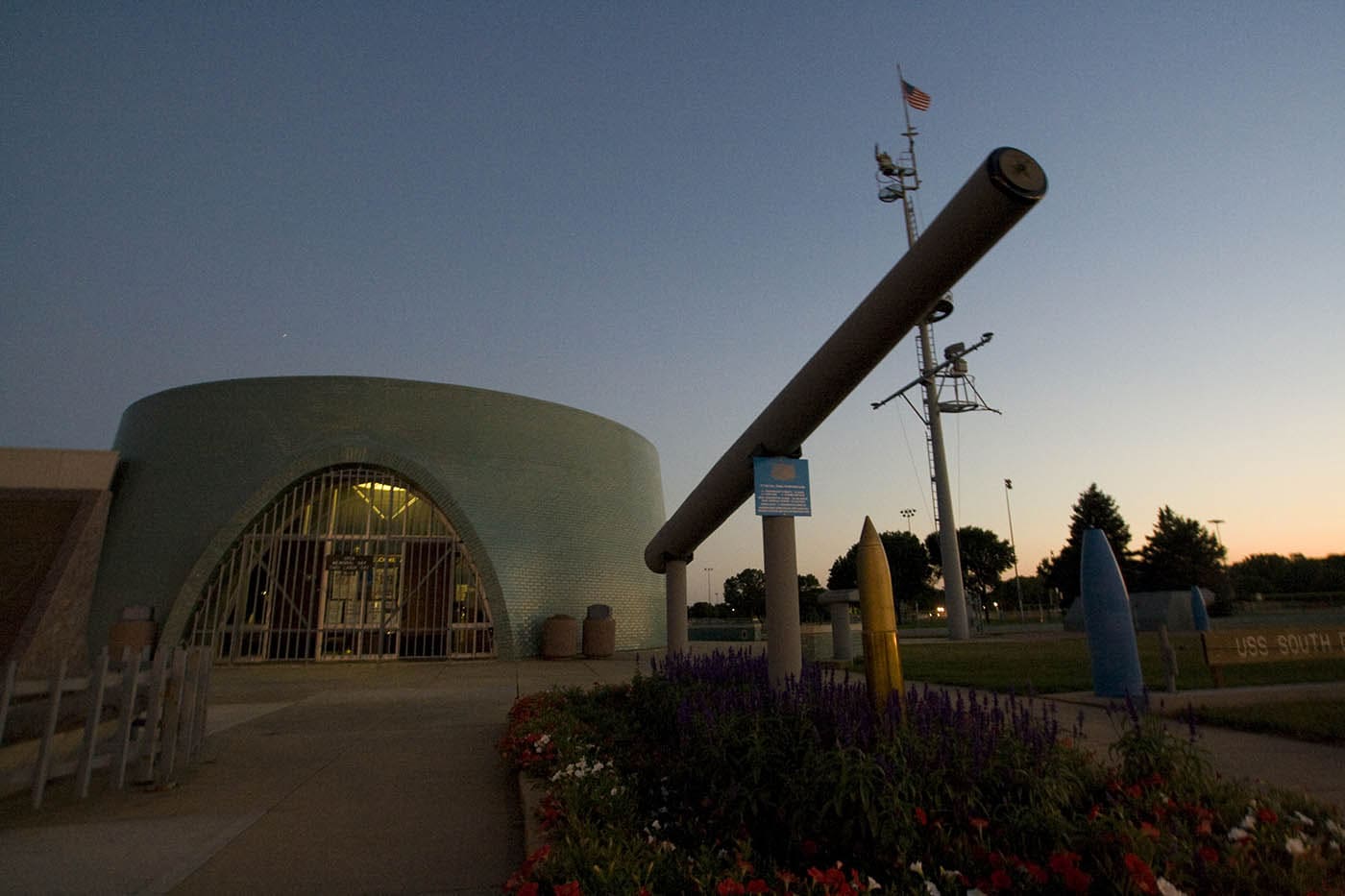 Concrete Outline of USS South Dakota in Sioux Falls, South Dakota