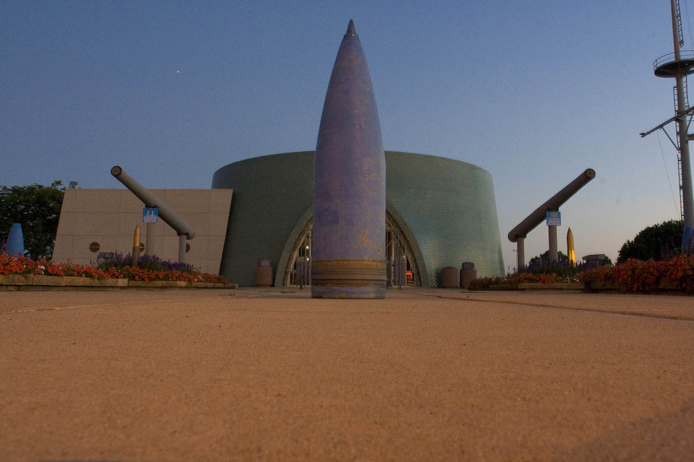 Concrete Outline of USS South Dakota in Sioux Falls, South Dakota